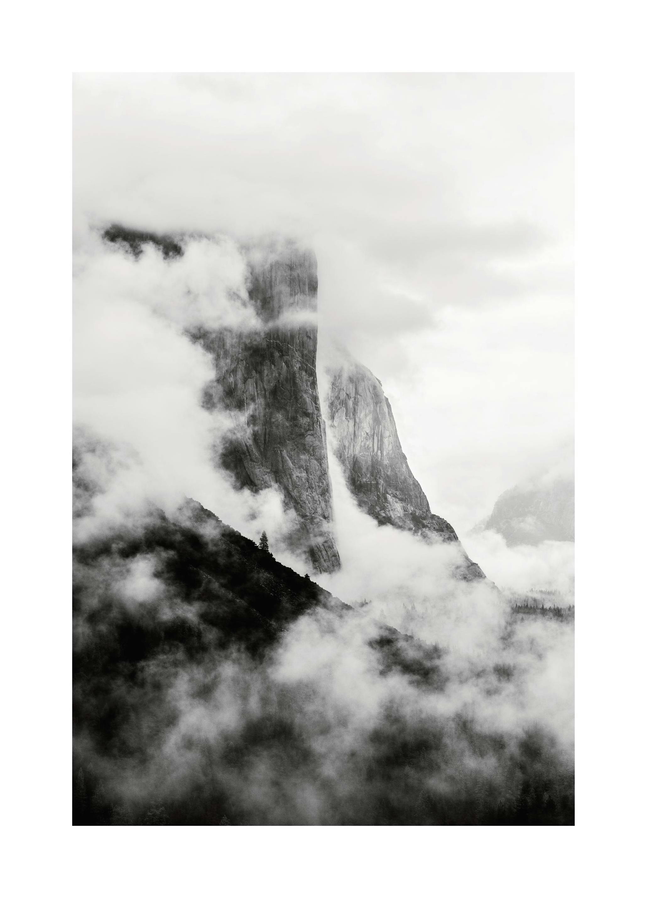 Yosemite Pilvet Juliste (30x40 cm) - Poster Store