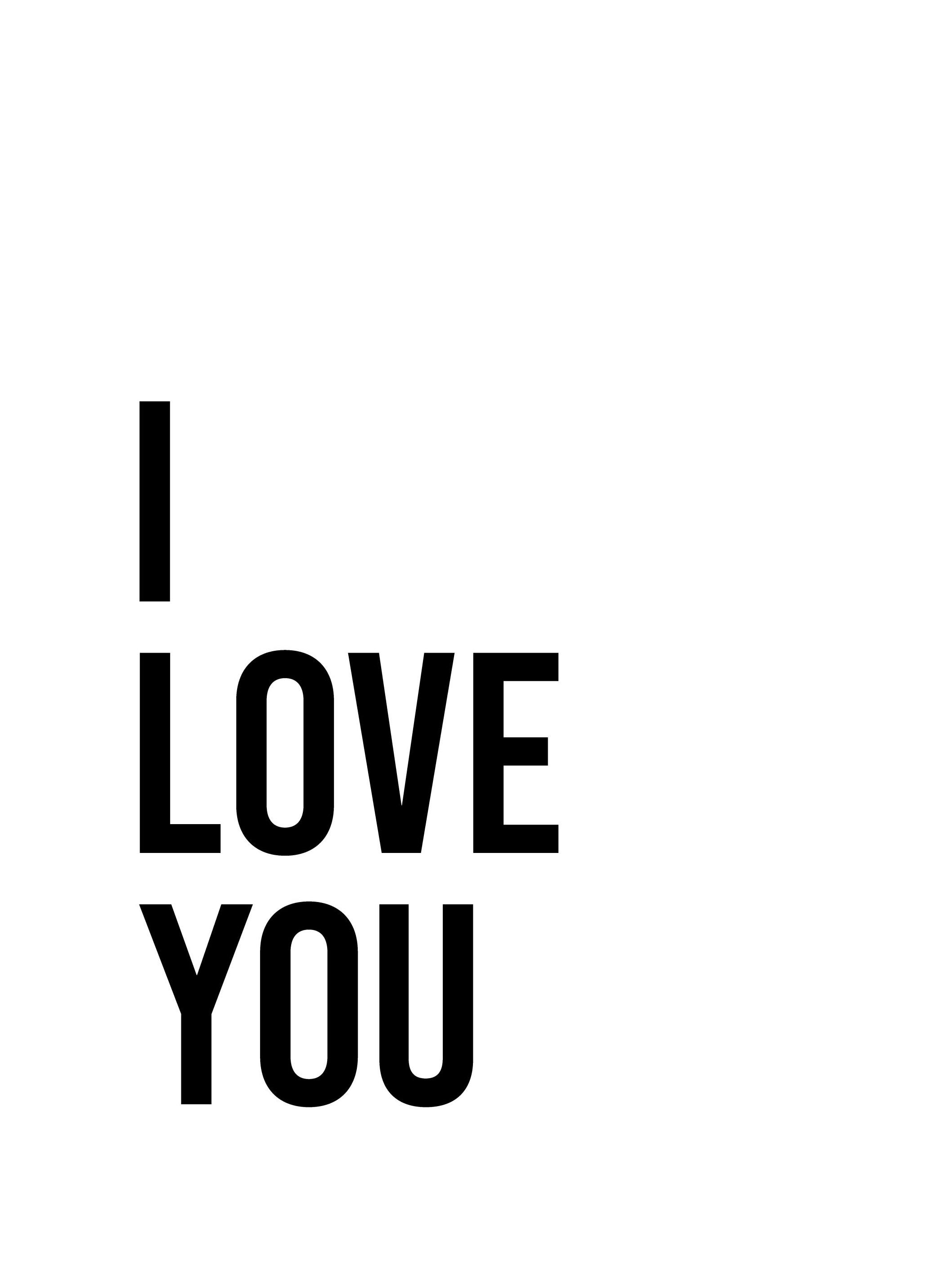 Plakat I Love You (21x30 cm) - Poster Store