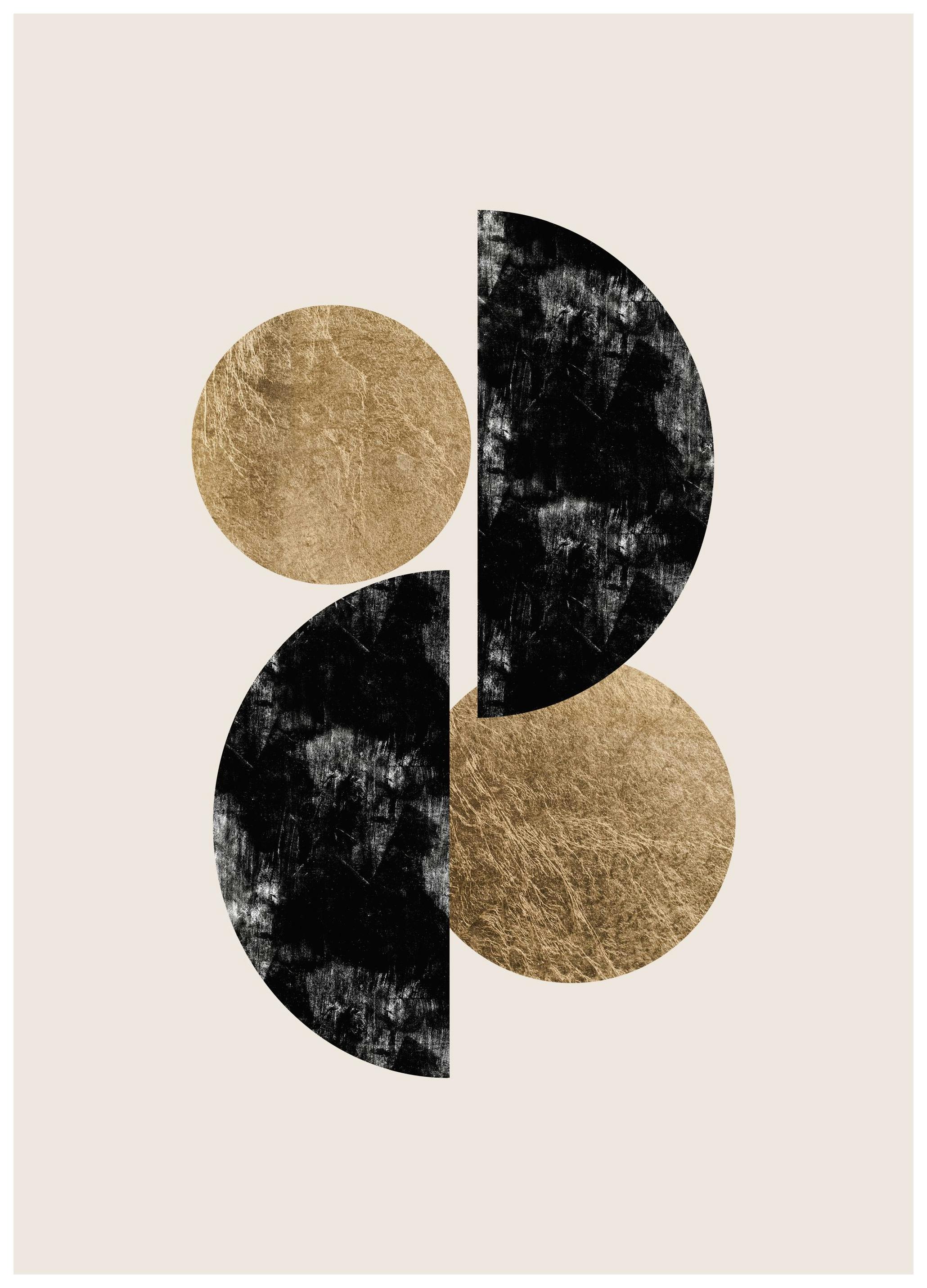 Metalliske Geometriske Plakat (50x70 cm) - Poster Store