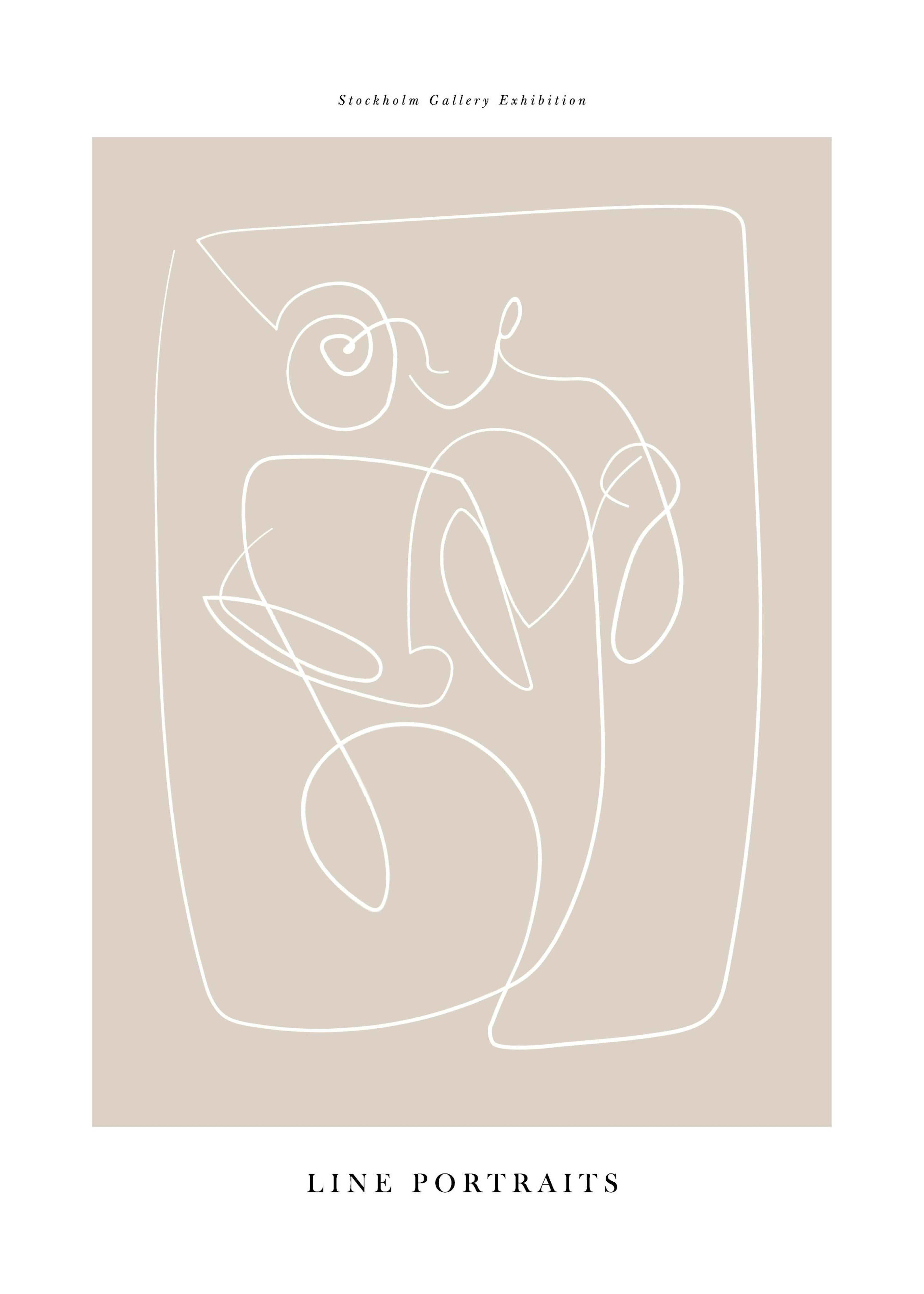 Linjeporträtt Nr1 Poster 0
