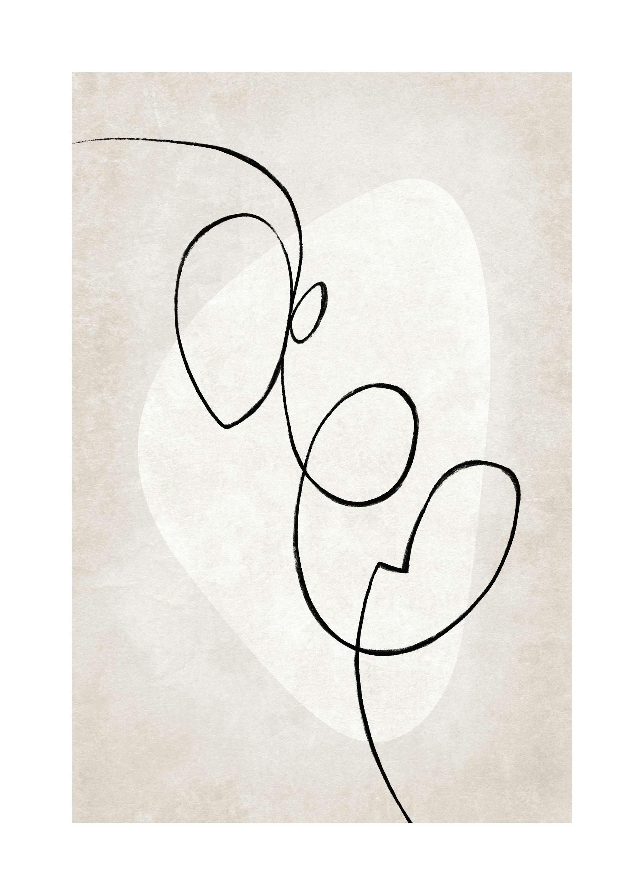 Artful Lines No1 Poster (70x100 cm) - Poster Store