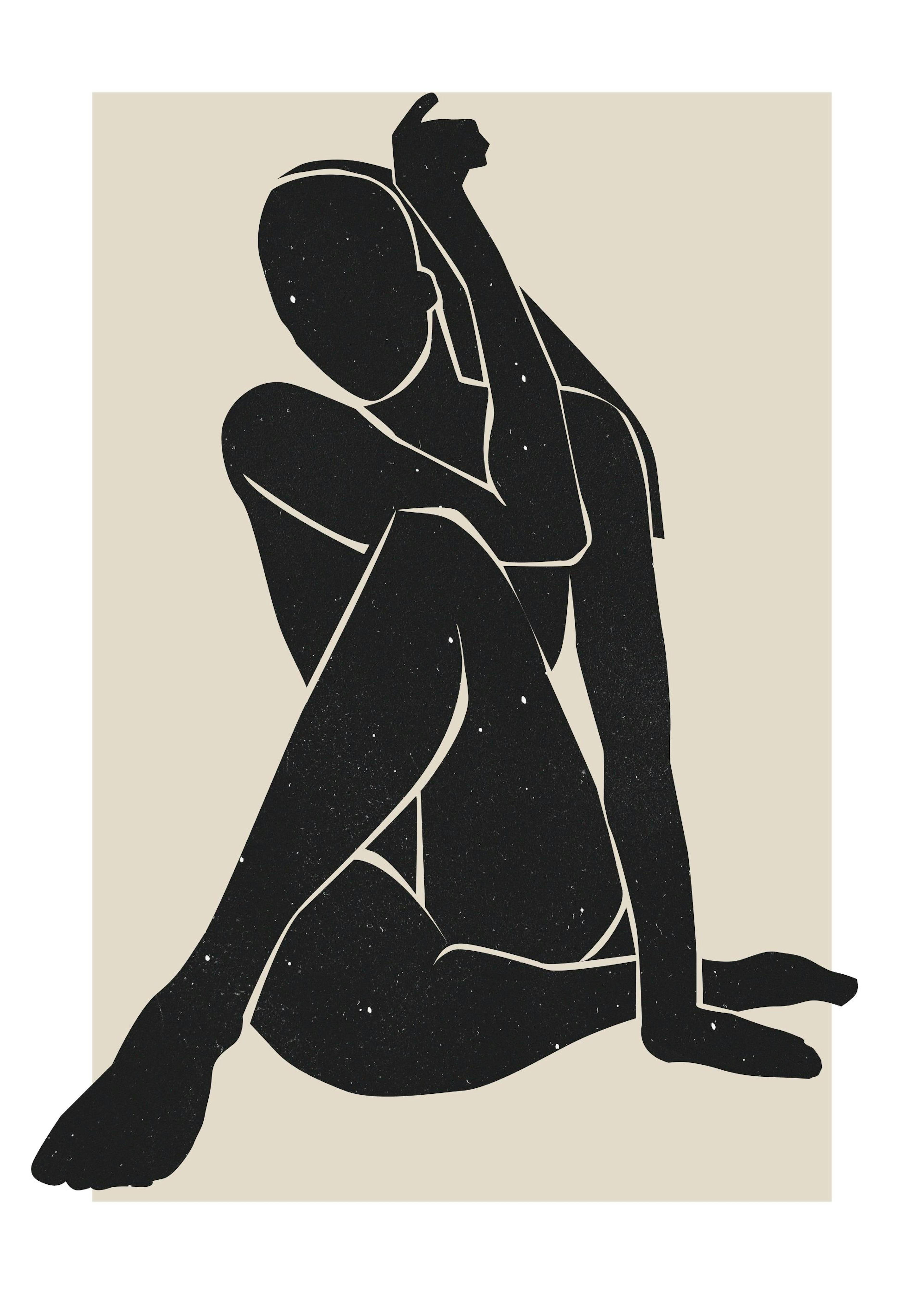 Figur in Kohlschwarz Poster 0