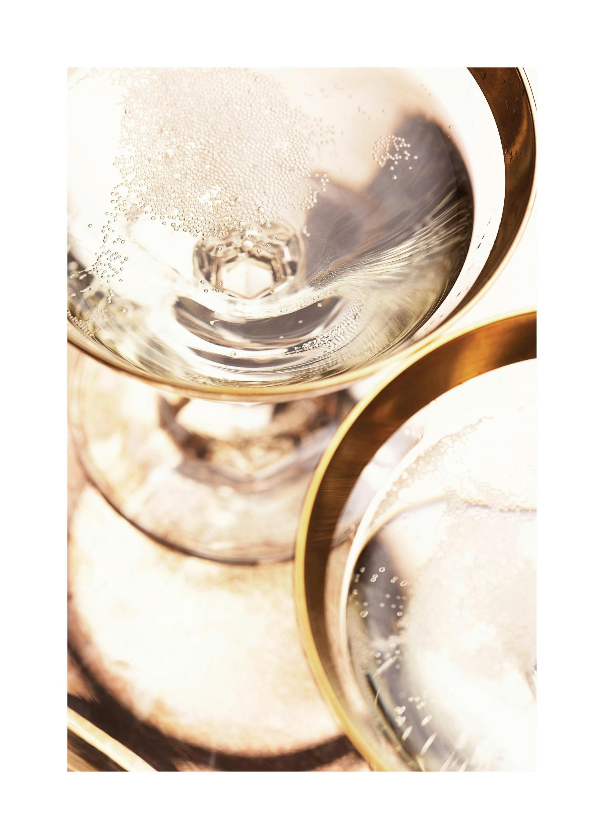 Gouden Champagne Poster (30x40 cm) - Poster Store