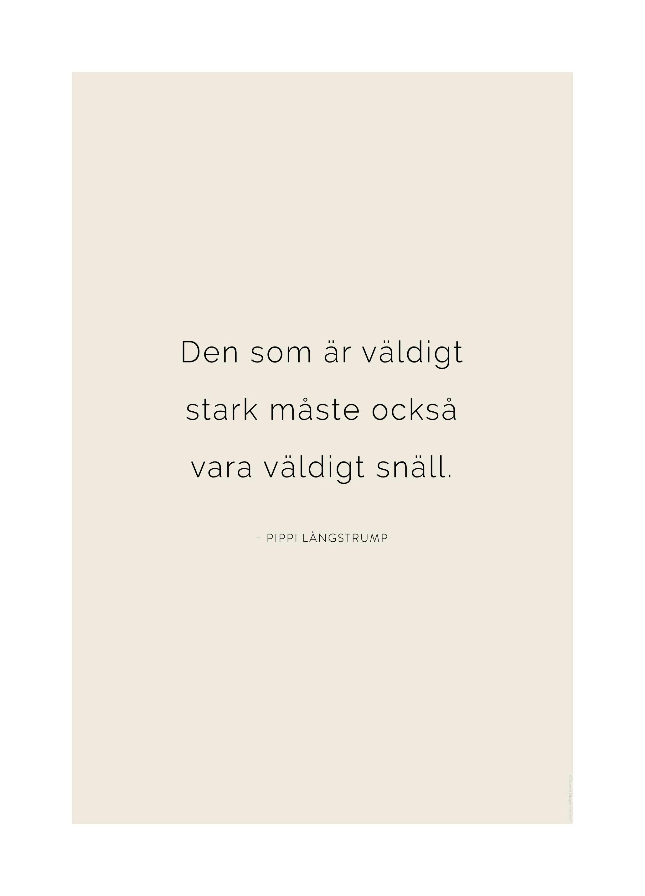 Pippi Langstrømpe Sitat (21x30 cm) - Poster Store