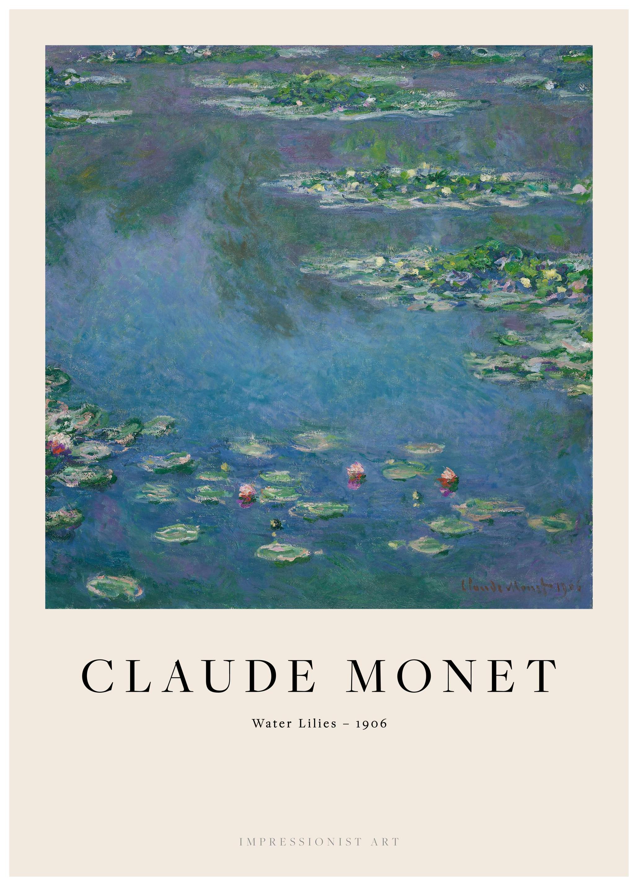 Monet - Water Lilies Poster (50x70 cm) - Poster Store