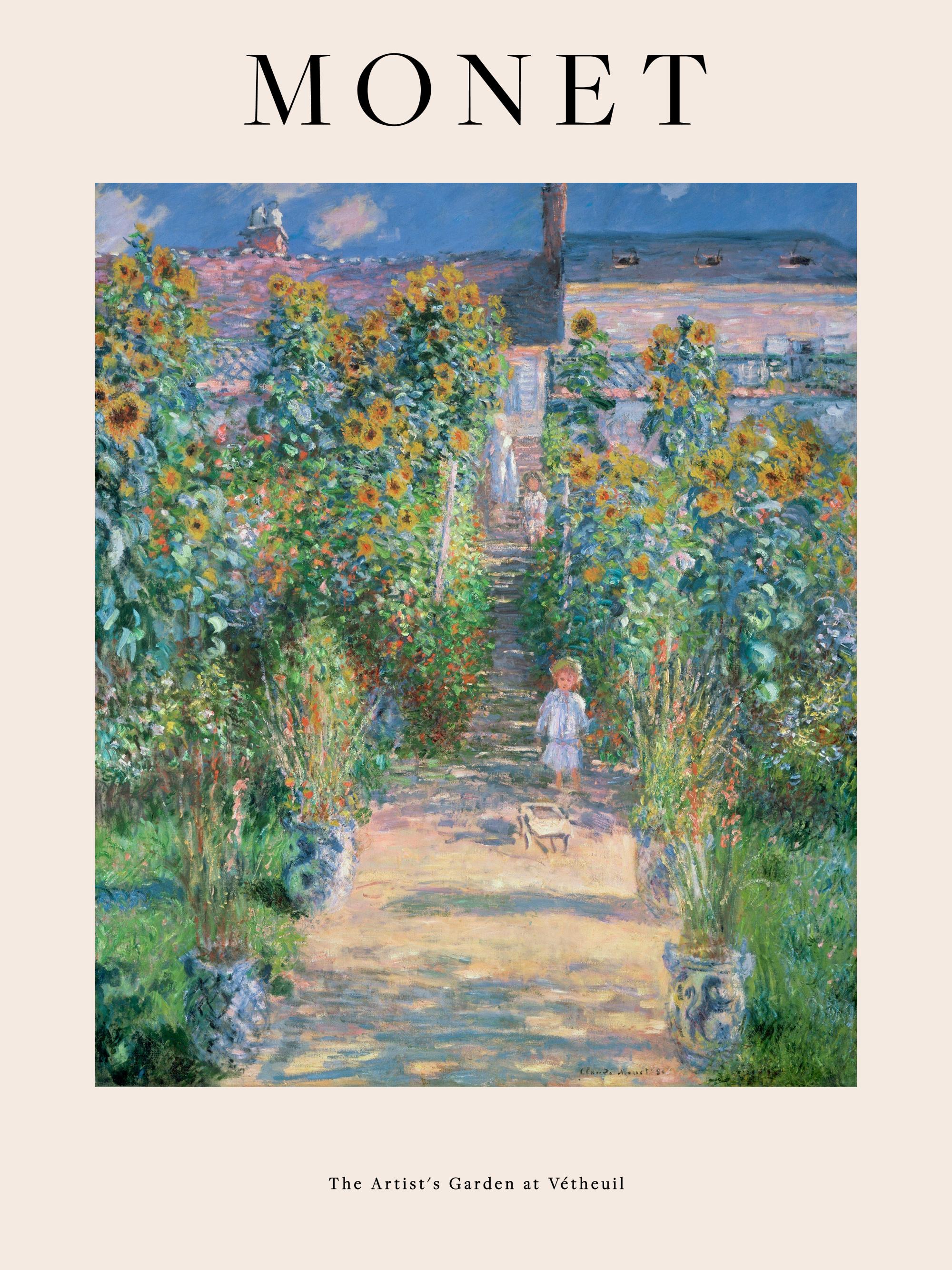 Monet - The Artist's Garden at Vétheuil Poster