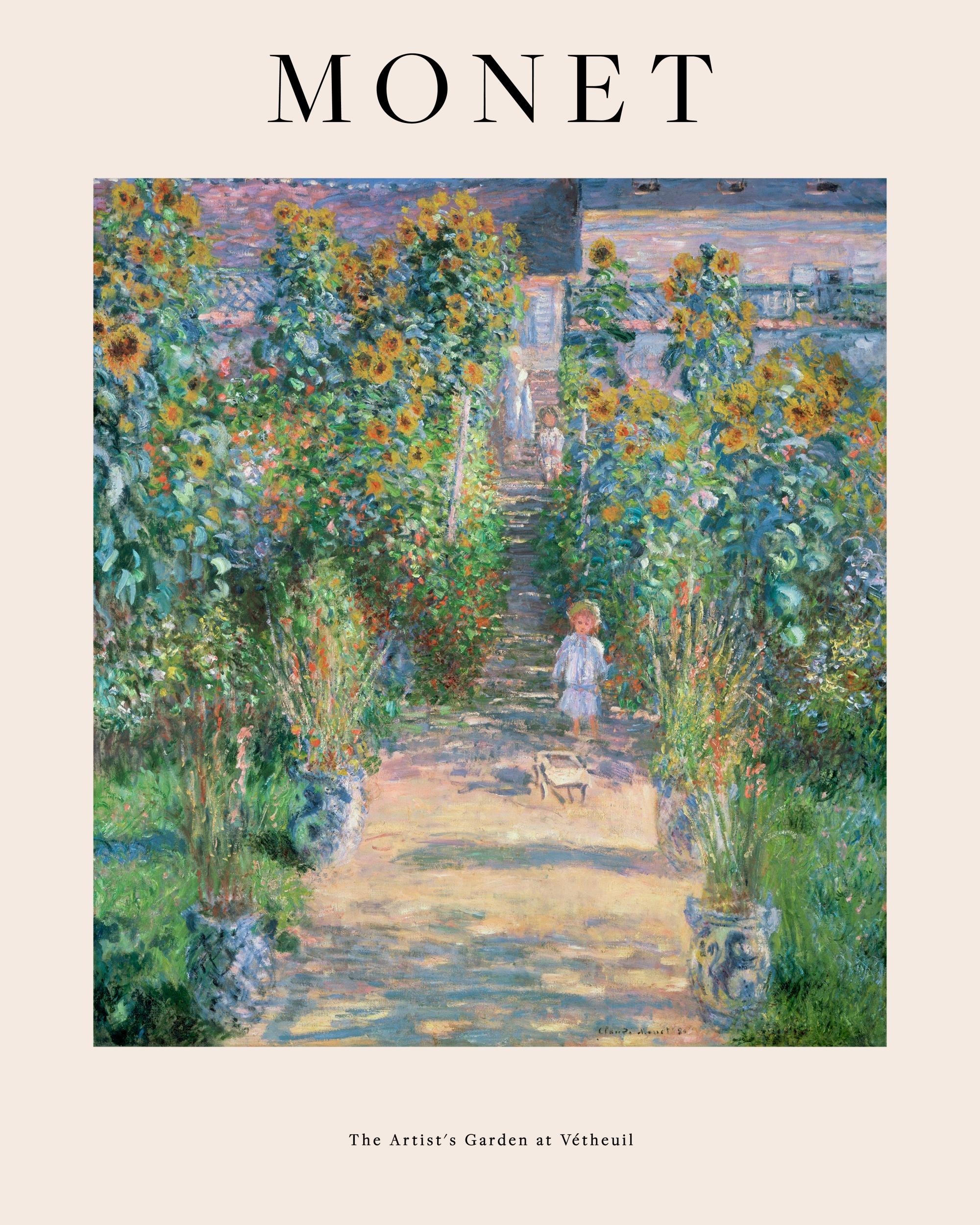 額装品/The Artists Garden/クロードモネ/ポスター/インテリア Monet - The Artist's Garden at Vétheuil Poster