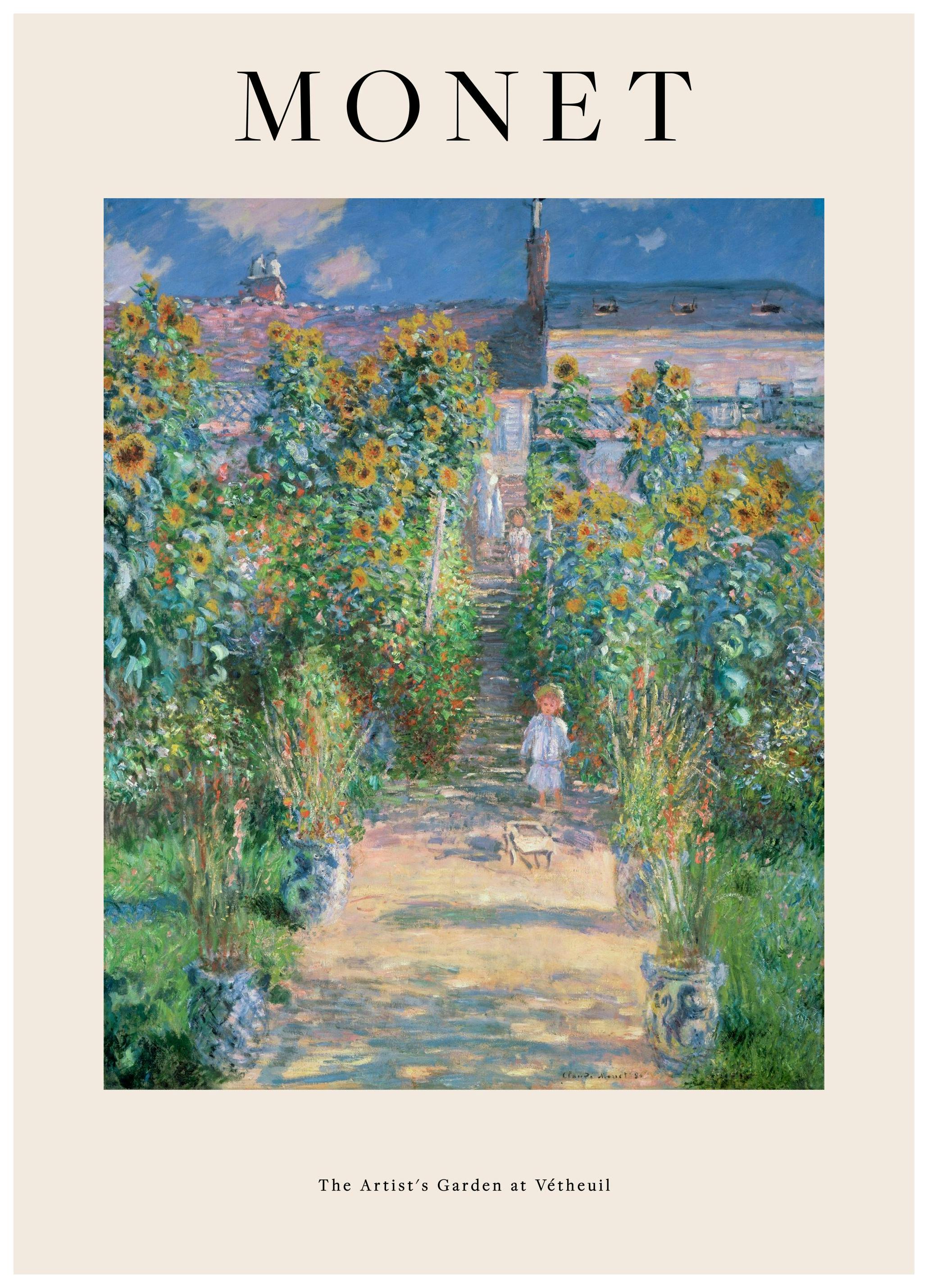 Monet - Le Jardin de l'Artiste à Vétheuil Poster (70x100 cm) - Poster Store