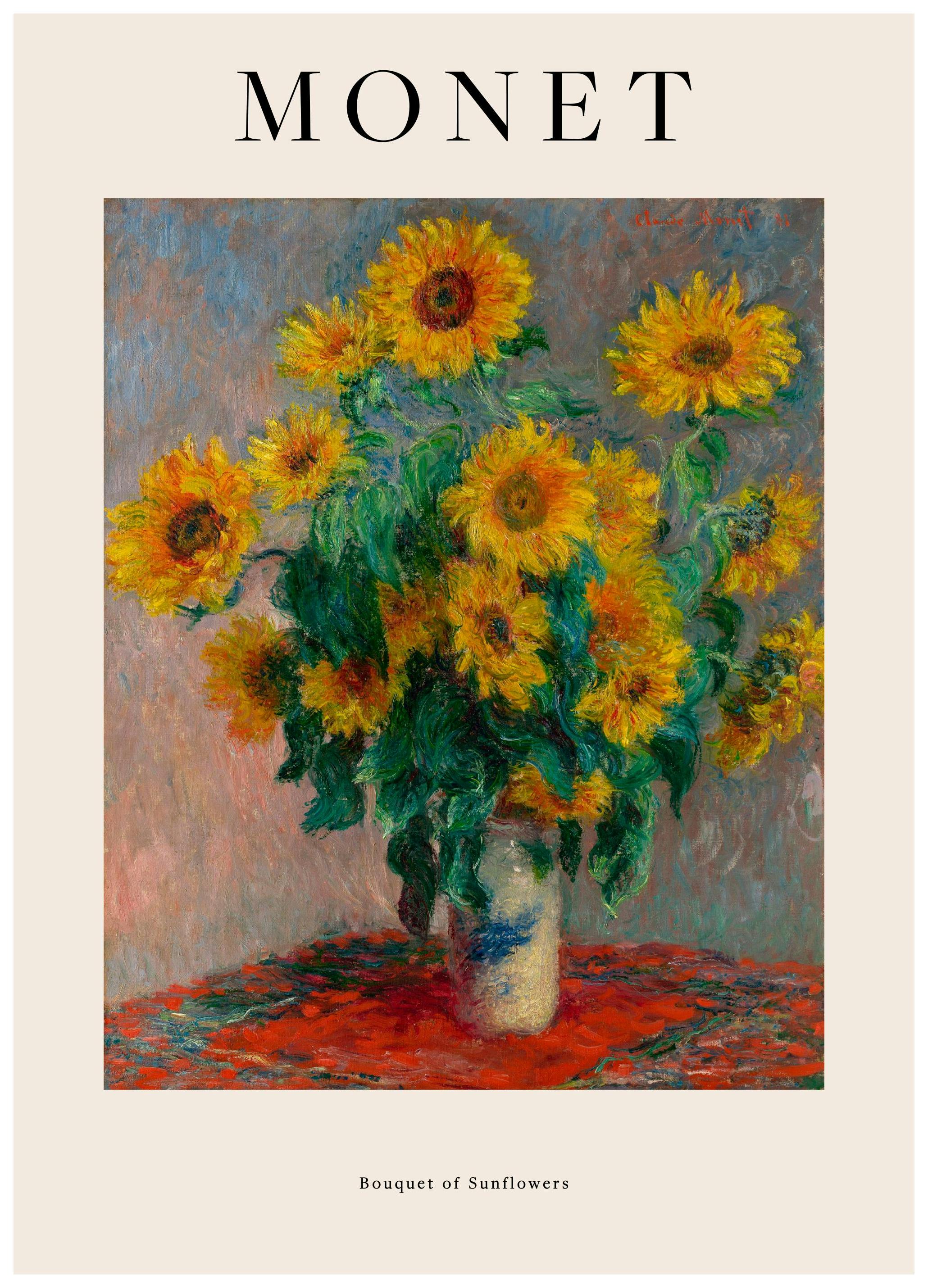 Monet - Bouquet of Sunflowers Poster (50x70 cm) - Poster Store