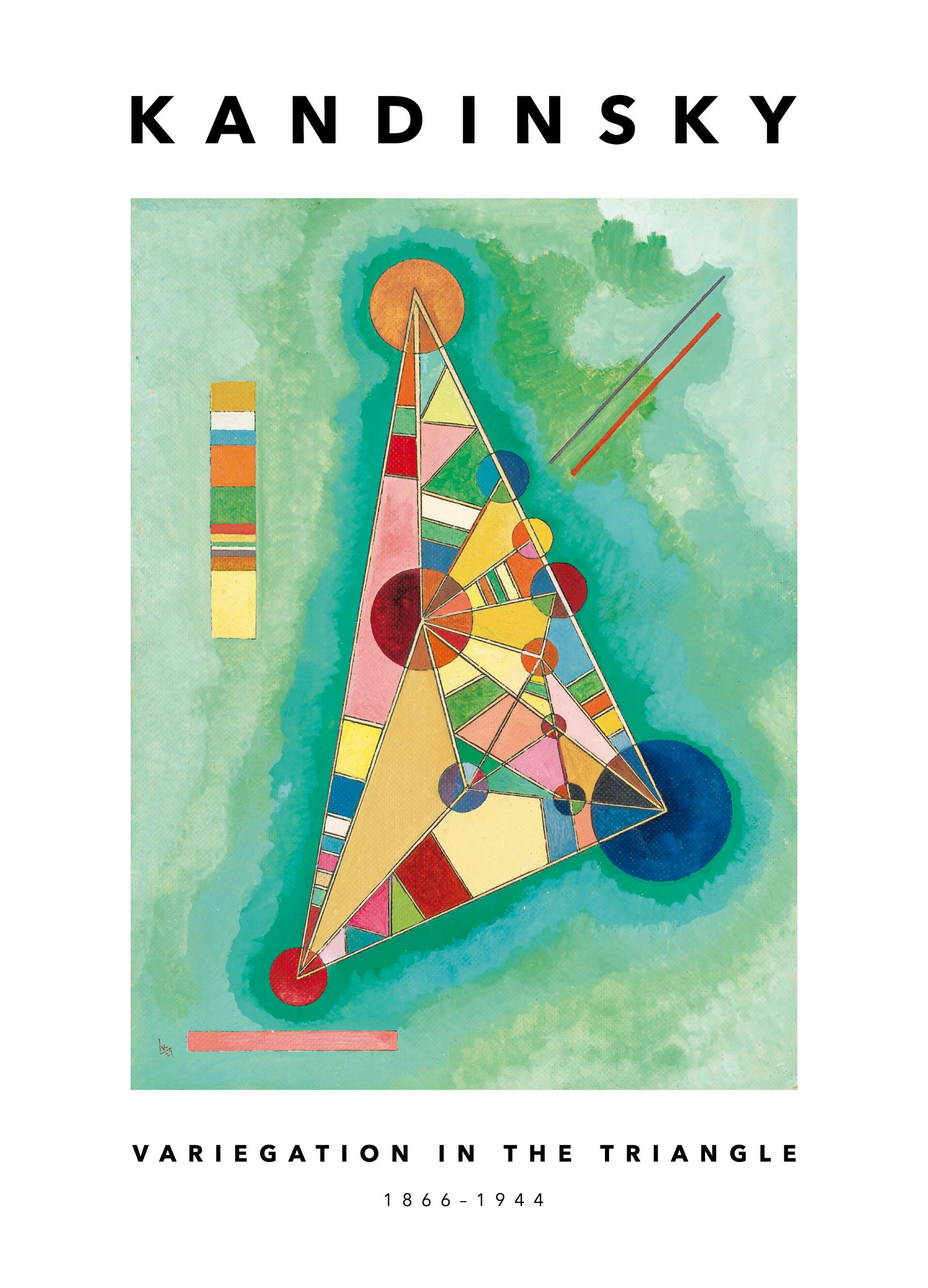 Kandinsky - Variegation in the Triangle Poster (50x70 cm) - Poster Store