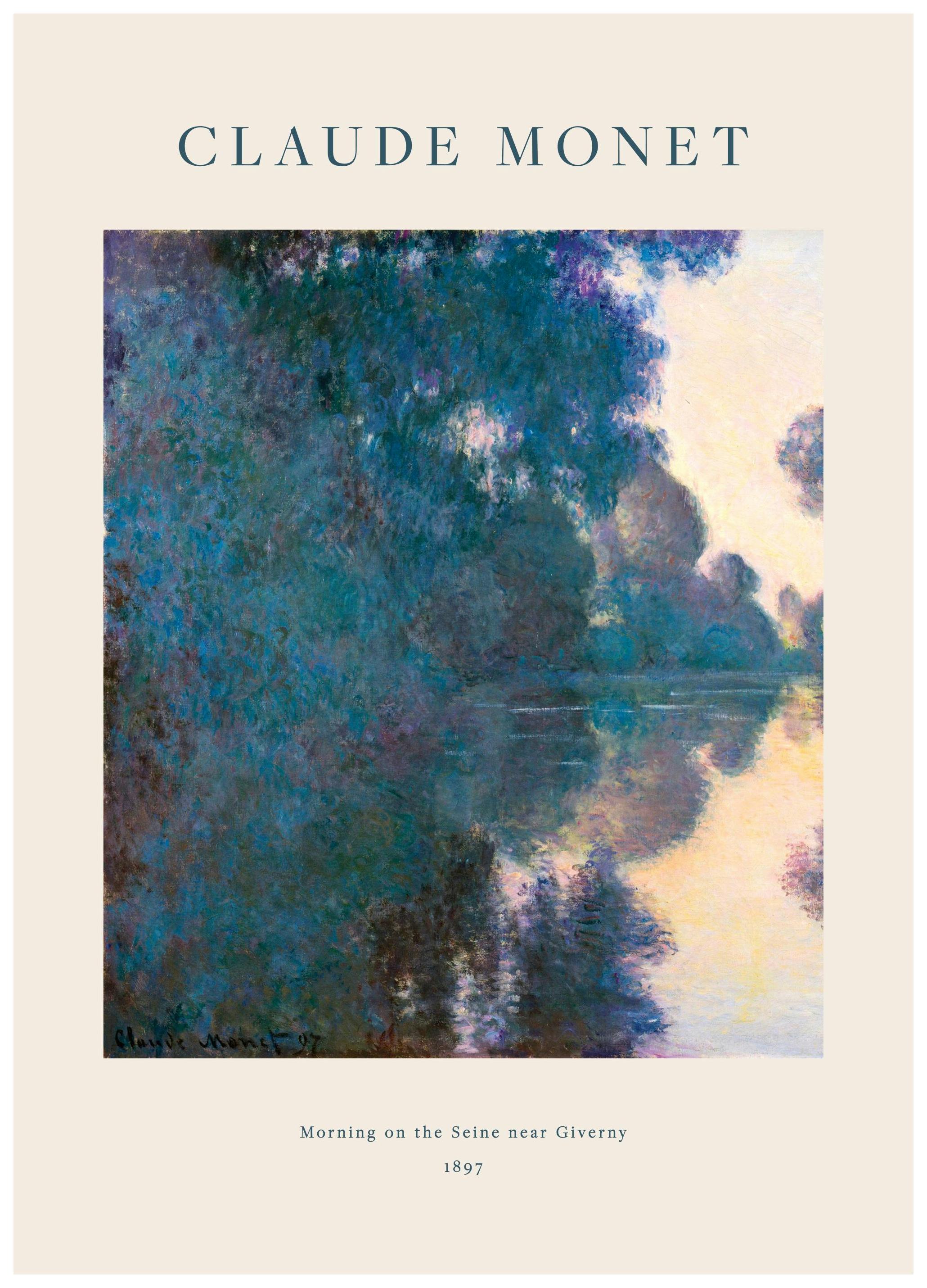 Monet - Mattino sulla Senna vicino a Giverny Poster (30x40 cm) - Poster Store