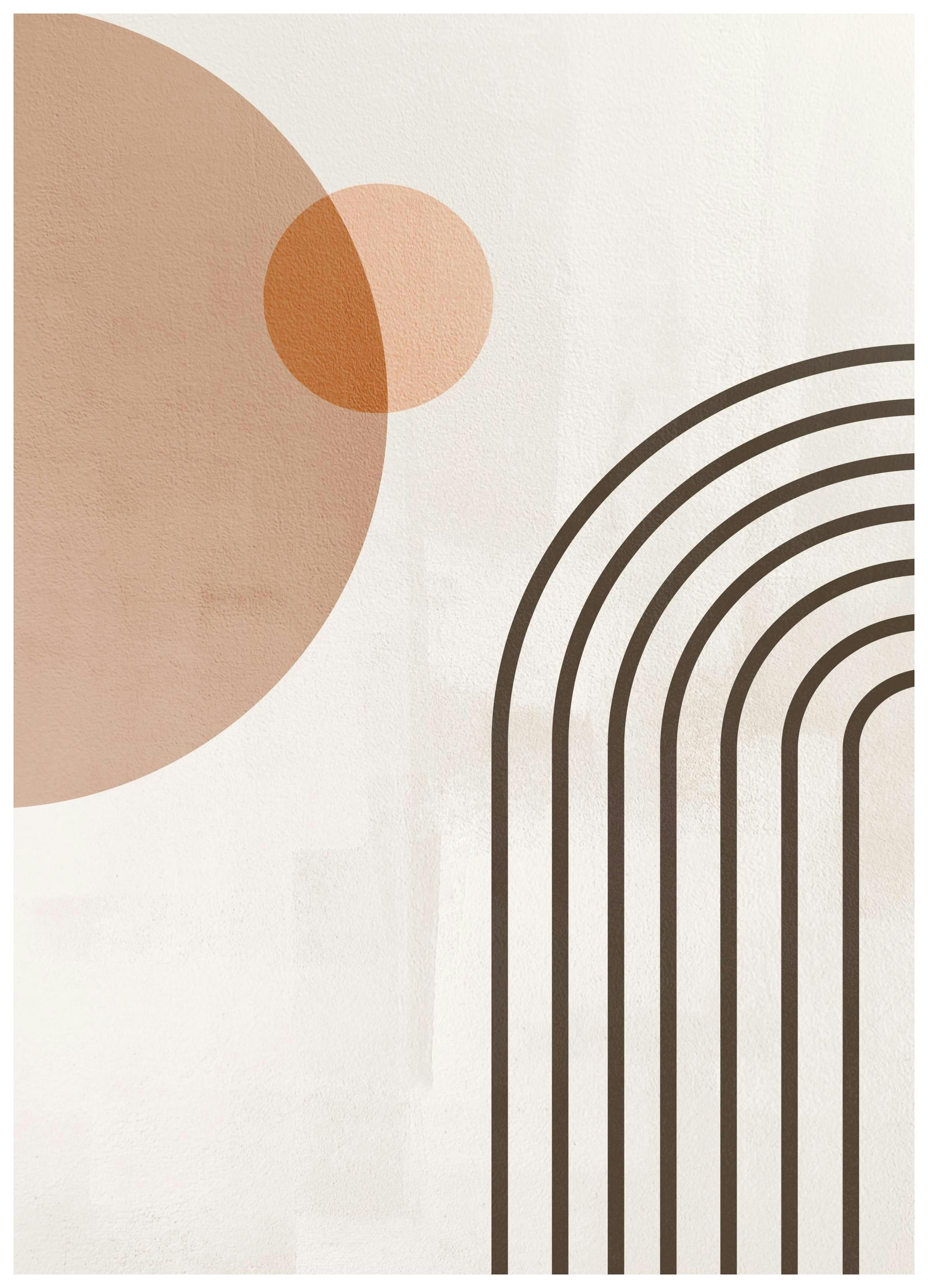 Cirkels en Bogen No1 Poster (50x70 cm) - Poster Store