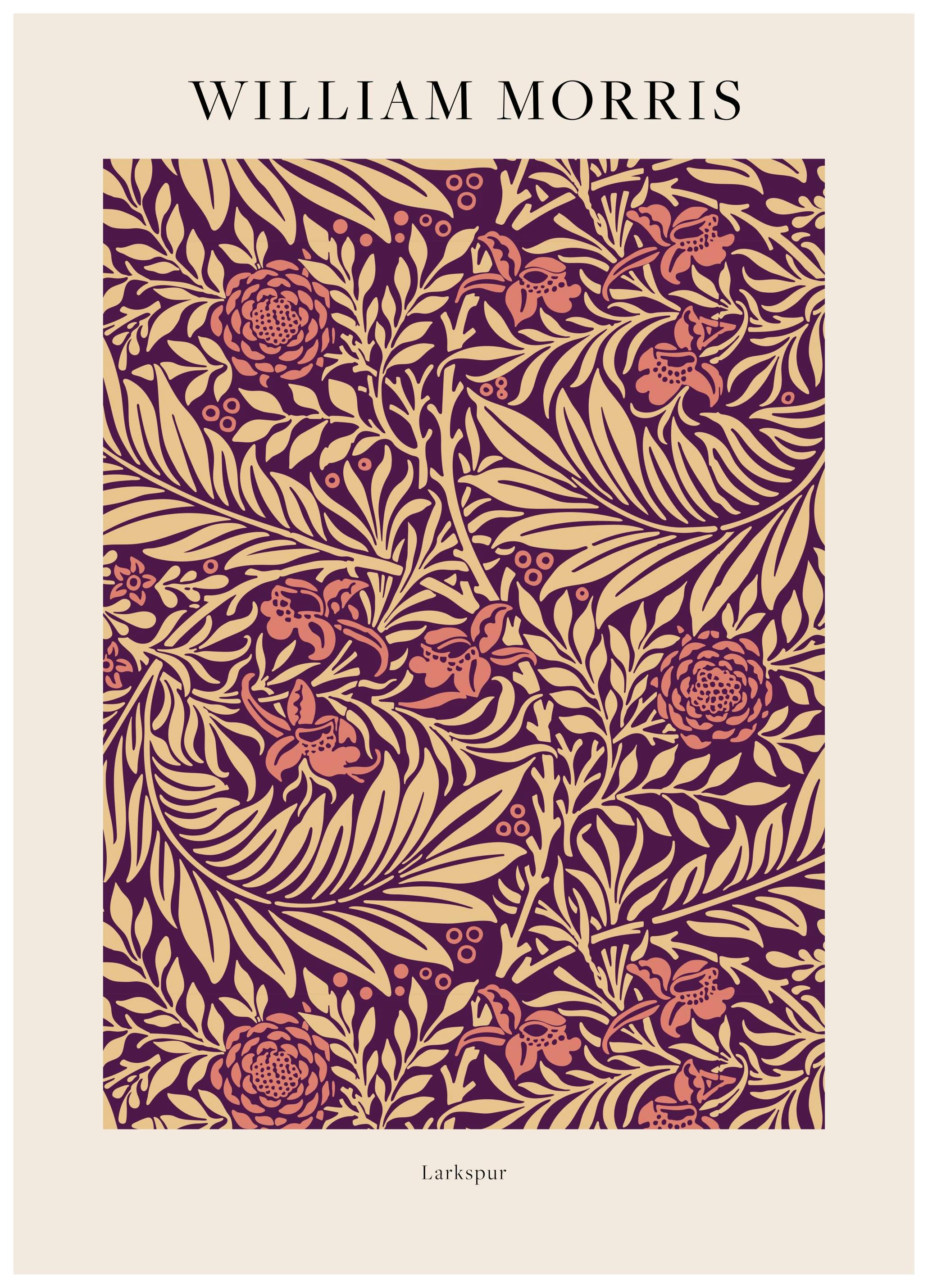 William Morris - Larkspur No2 Poster (30x40 cm) - Poster Store