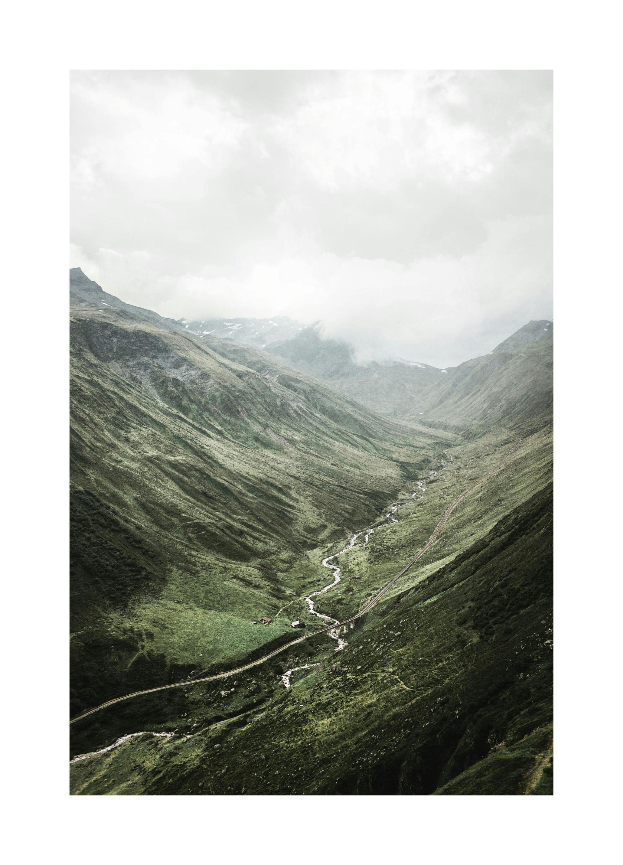 Paisaje de Montaña Póster (30x40 cm) - Poster Store