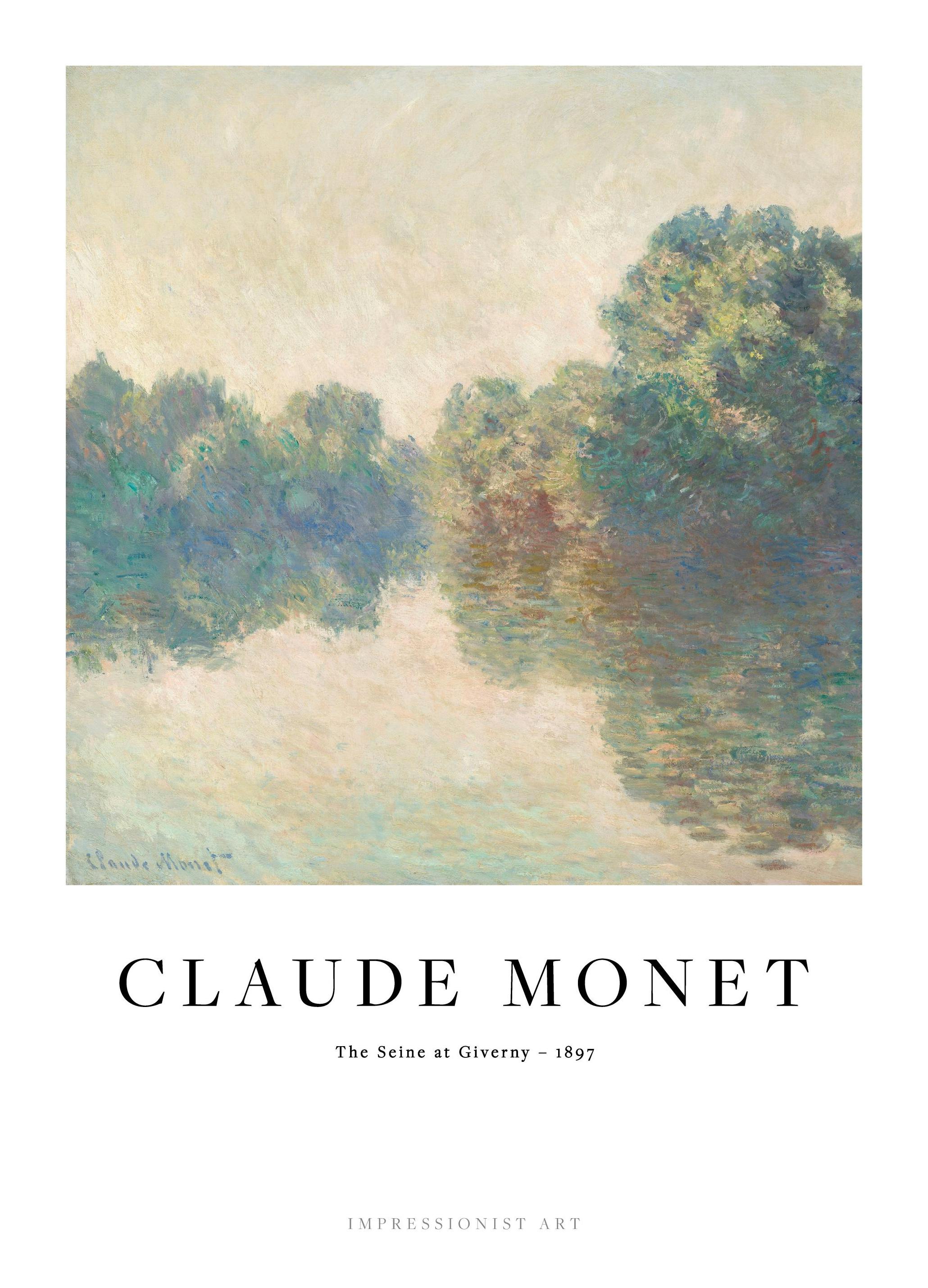 Monet - The Seine at Giverny Poster (70x100 cm) - Poster Store