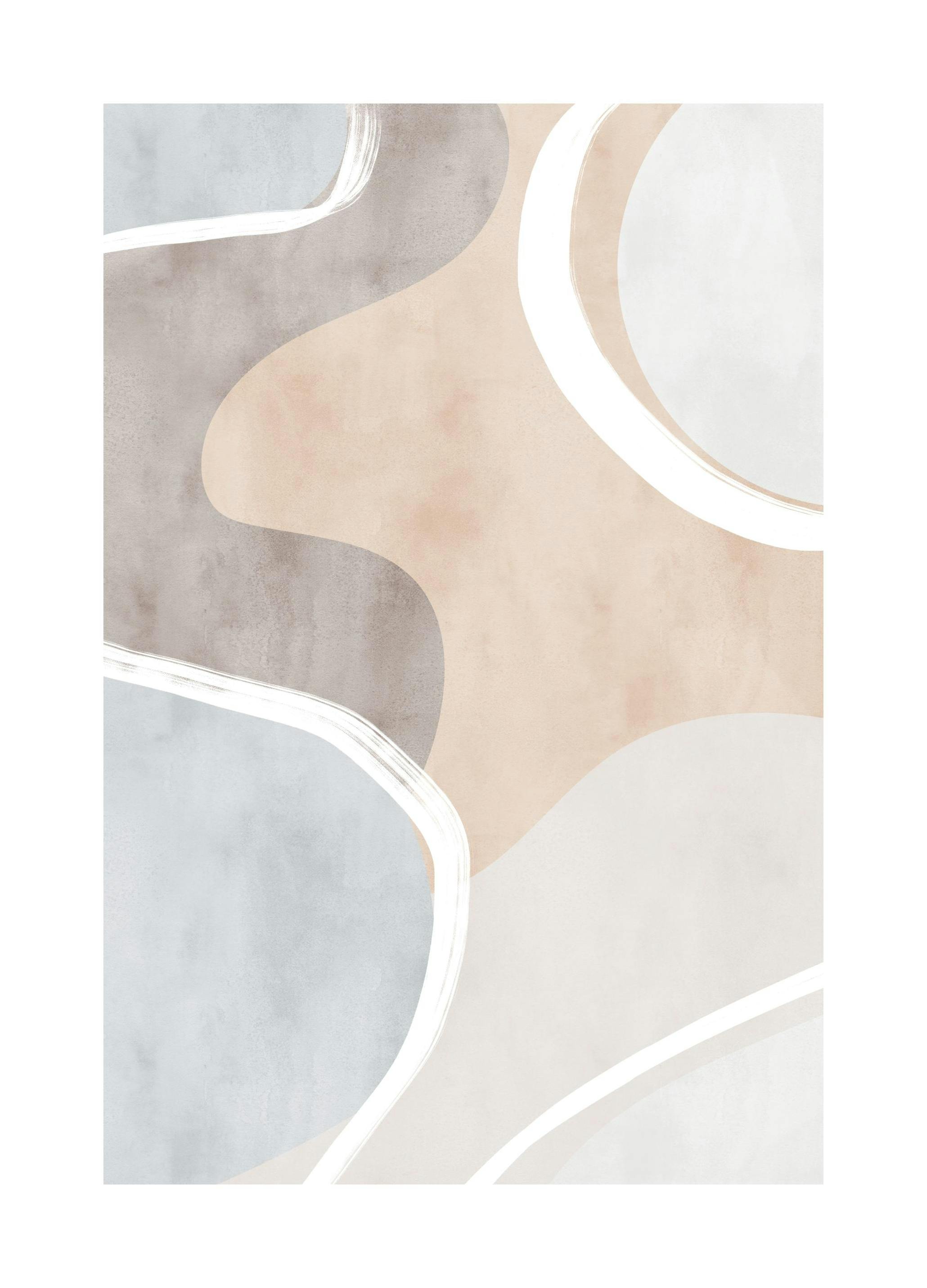 Curvy Shapes Poster (50x70 cm) - Poster Store