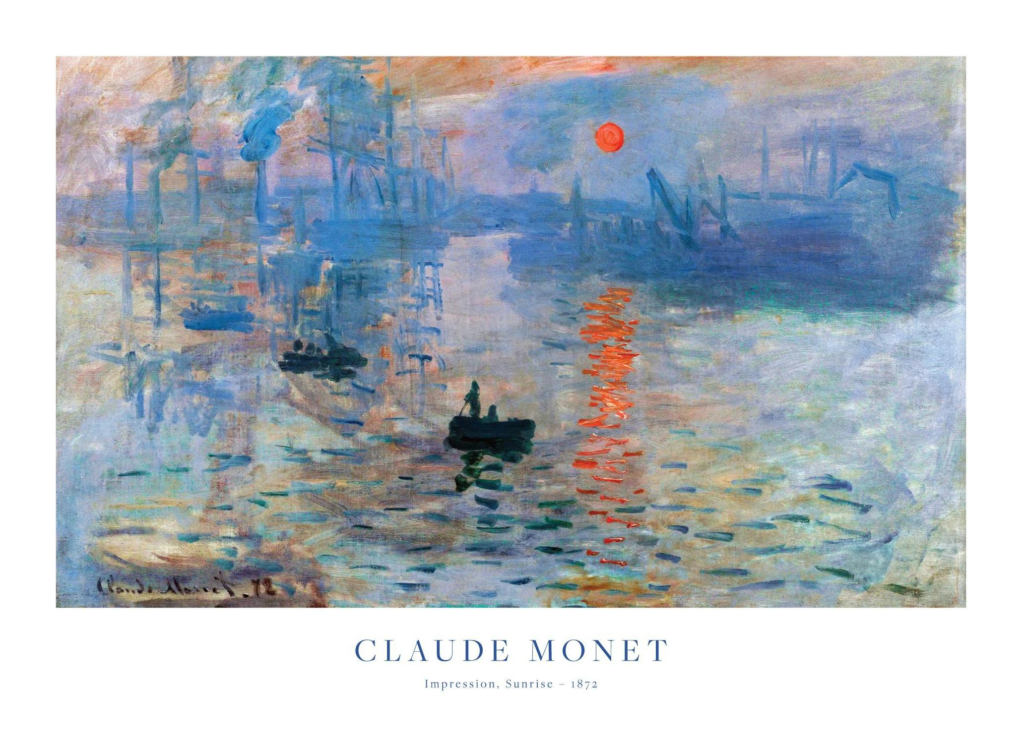 Monet - Impression, Sunrise Poster (30x40 cm) - Poster Store