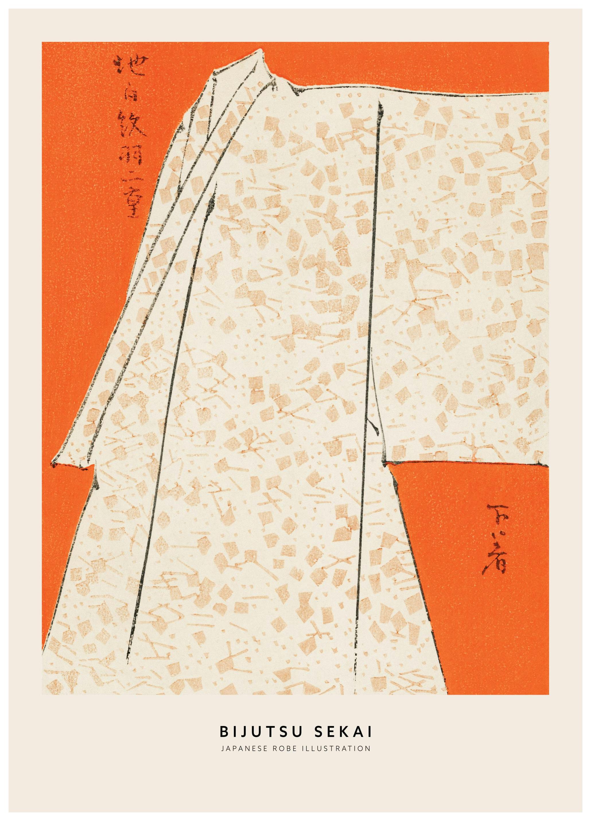 Watanabe Seitei - Japanse Kimono Illustratie Poster (30x40 cm) - Poster Store