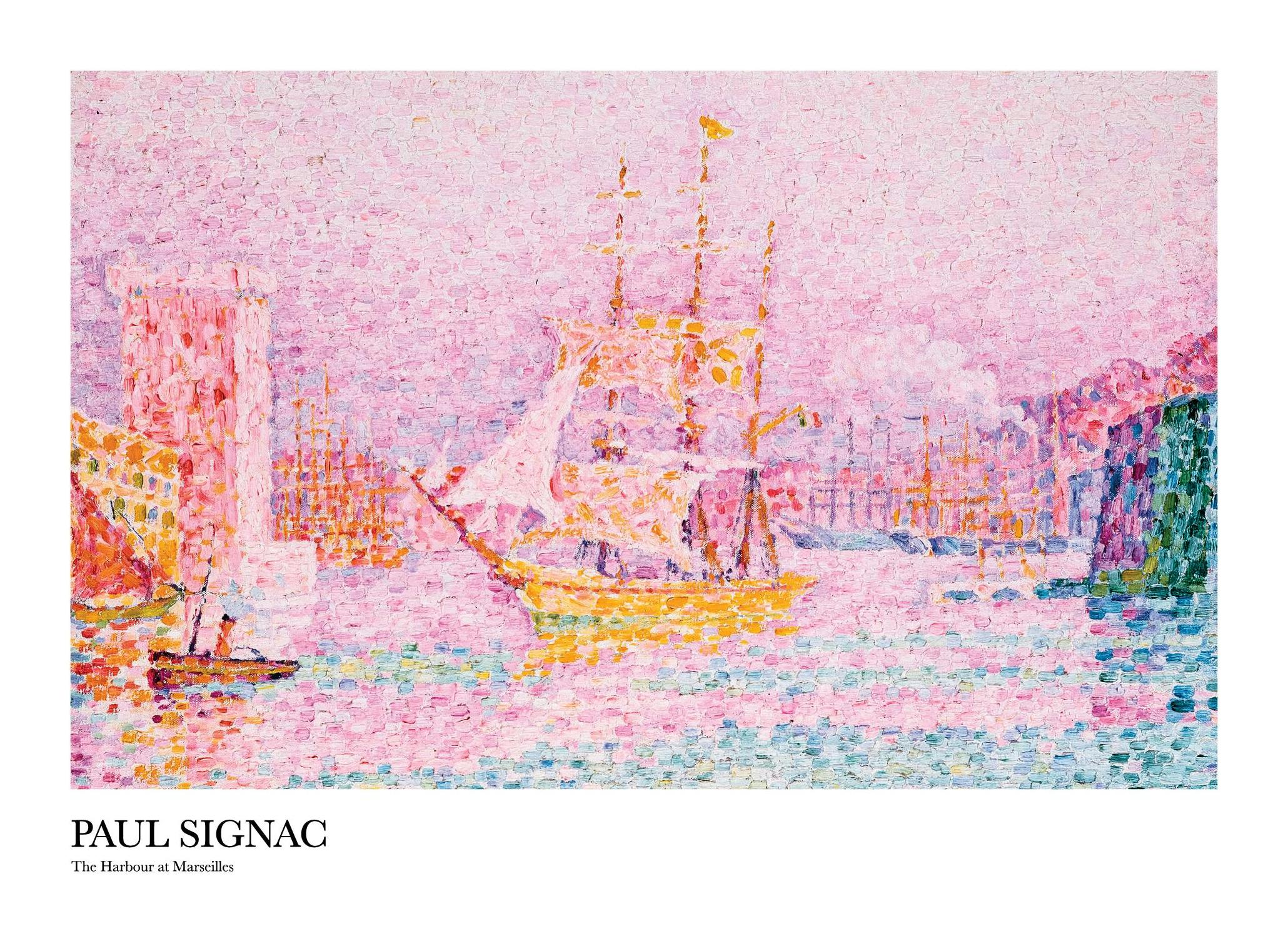 Paul Signac - The Harbour at Marseilles Poster (30x40 cm) - Poster Store