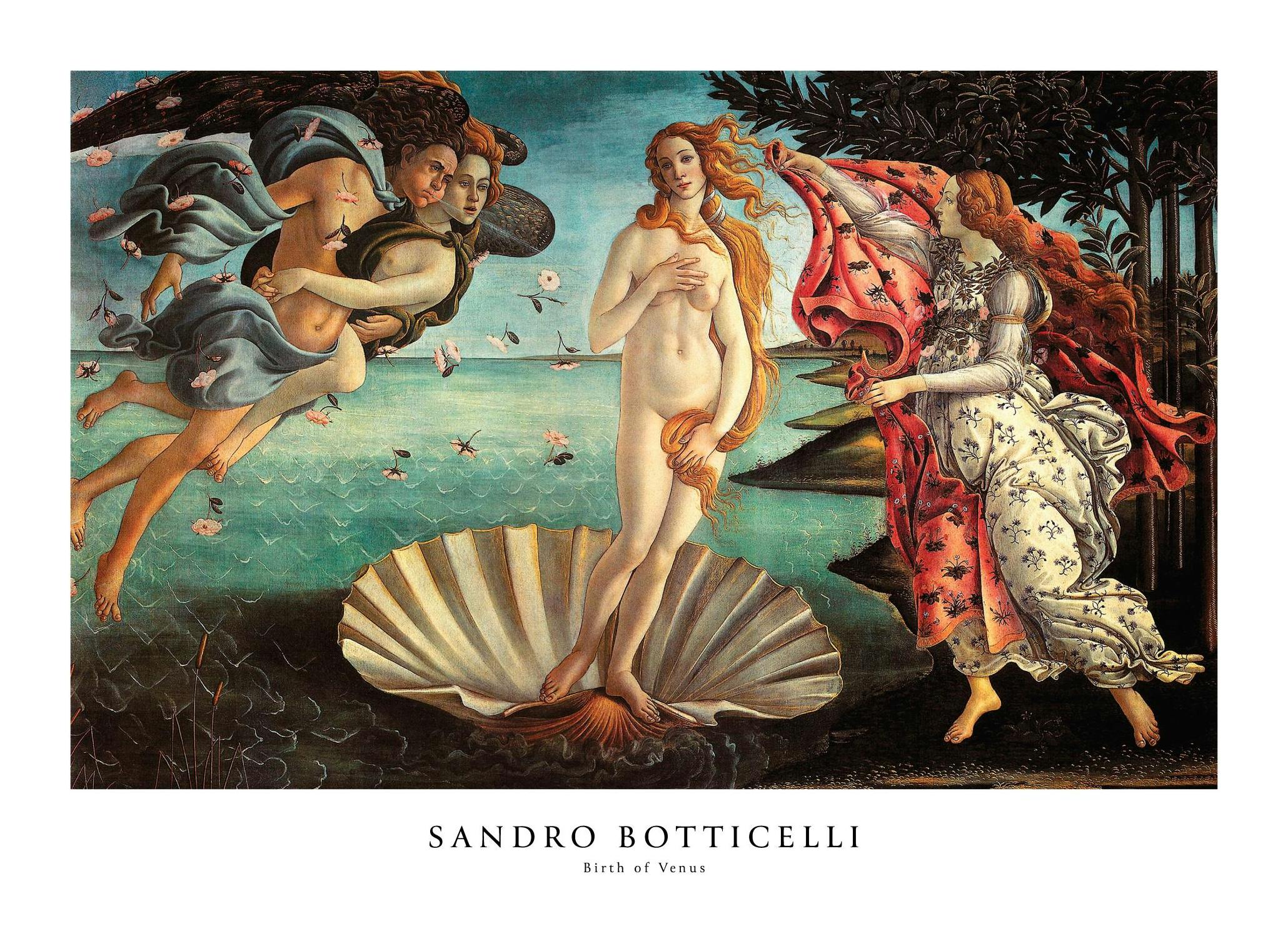 Sandro Botticelli - Geboorte van Venus Poster (50x70 cm) - Poster Store