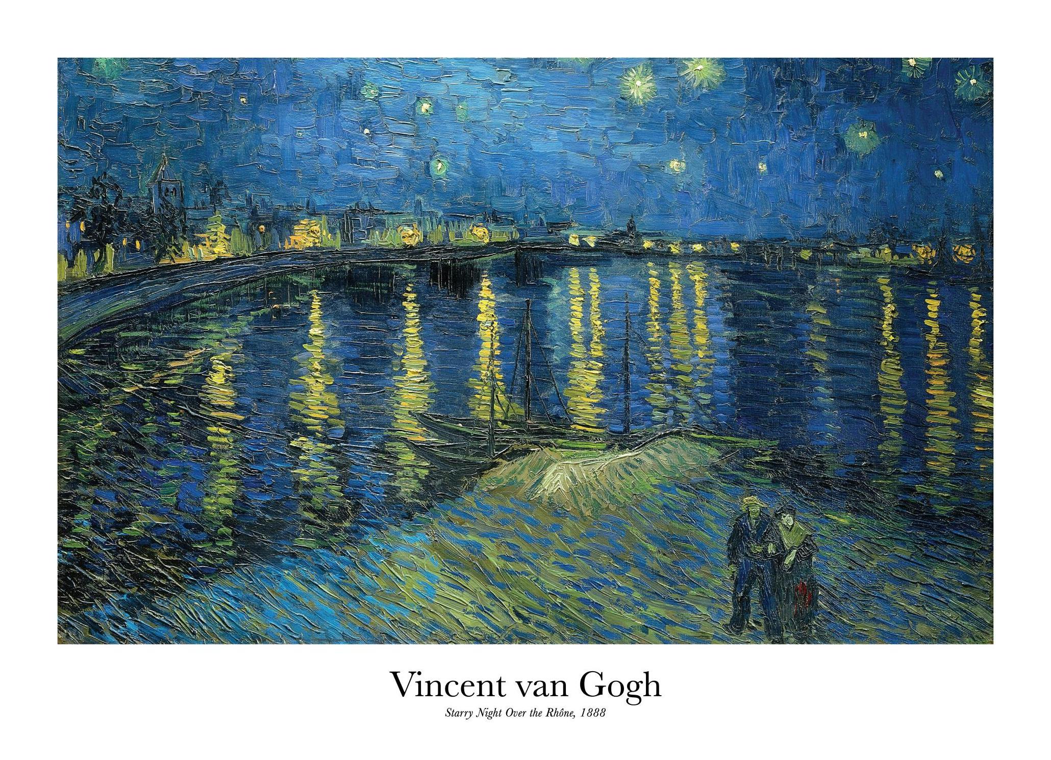 Van Gogh - Starry Night Over the Rhône Plakat (50x70 cm) - Poster Store