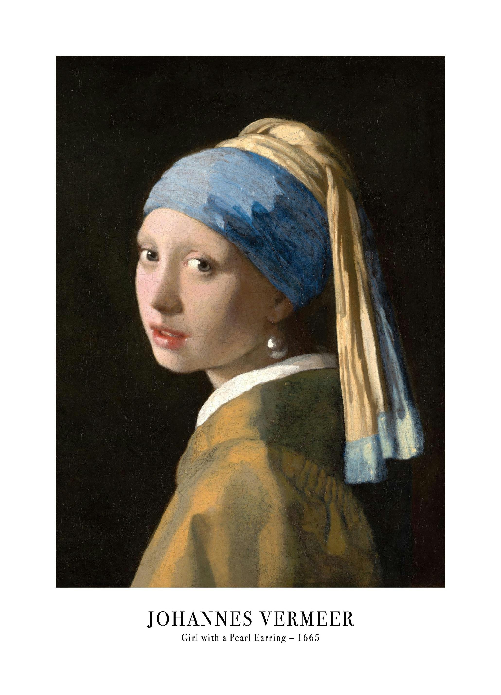 Johannes Vermeer - Flicka med pärlörhänge Poster (30x40 cm) - Poster Store