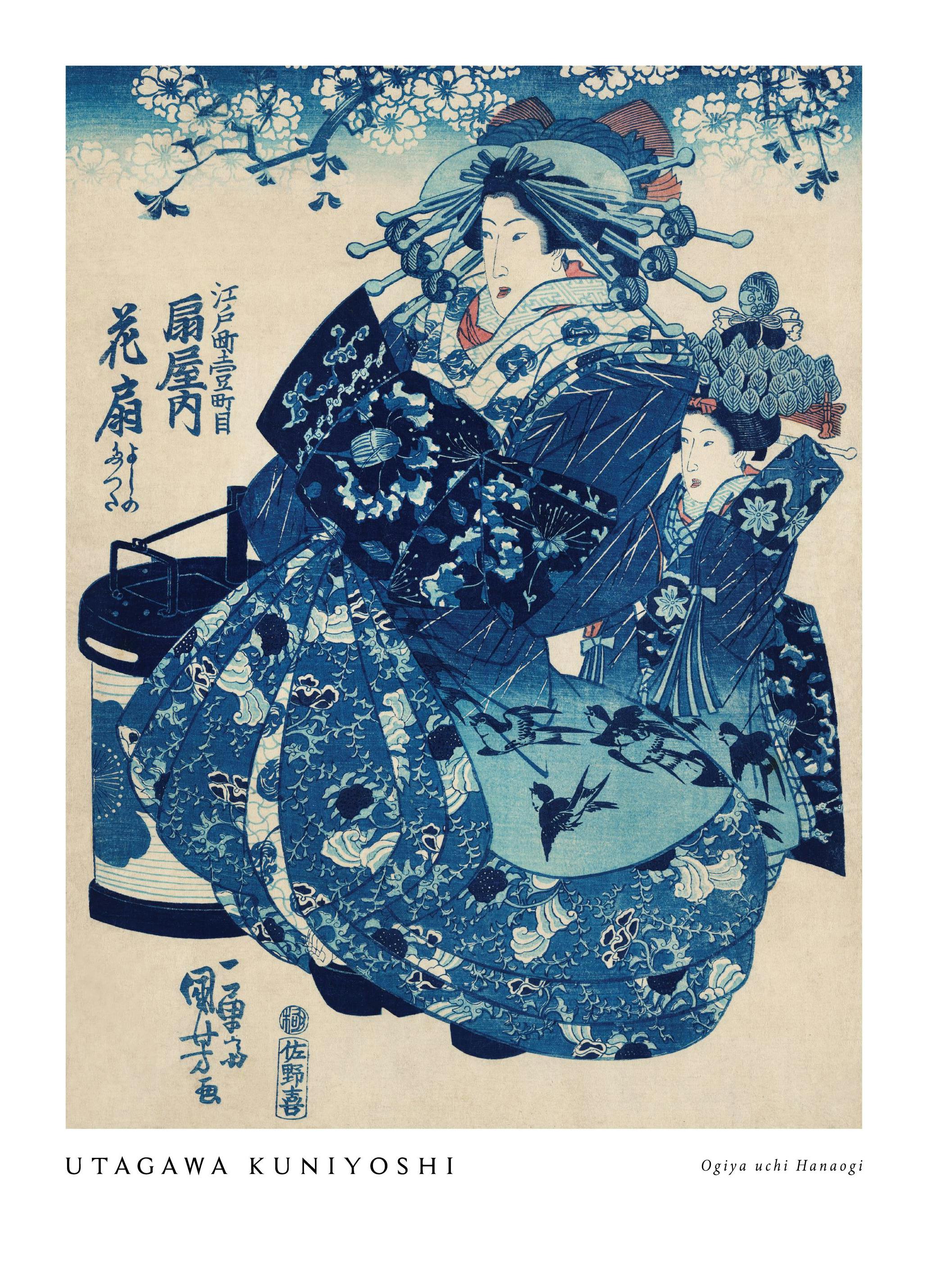 Utagawa Kuniyoshi - Ogiya uchi Hanaogi Poster (50x70 cm) - Poster Store