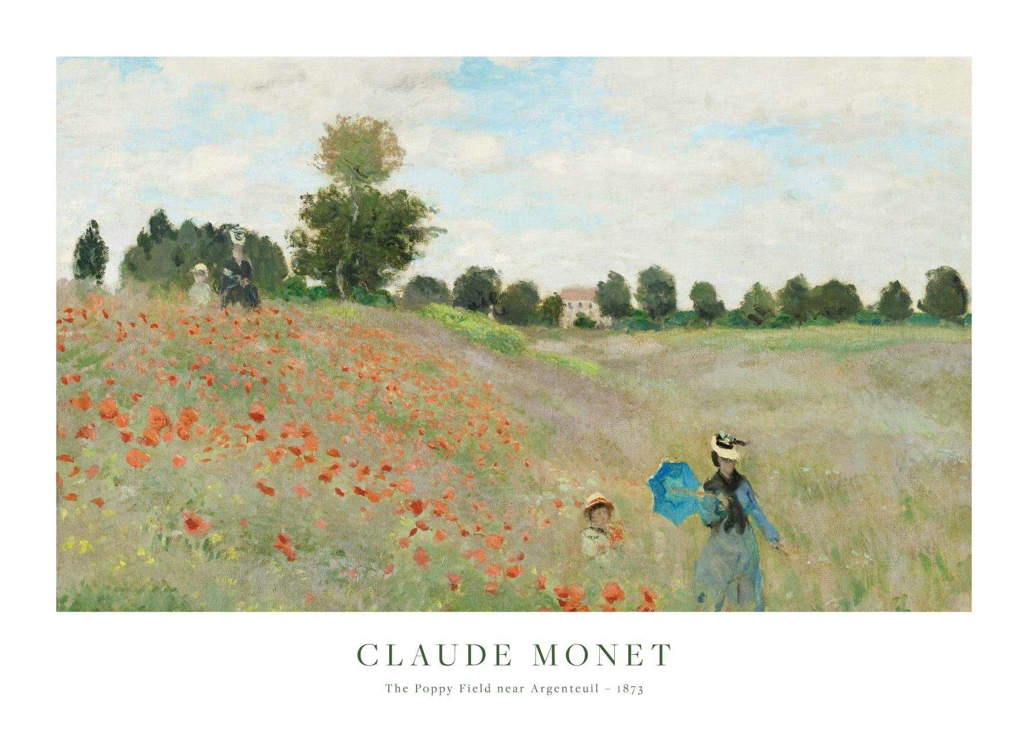 Monet - Das Mohnfeld bei Argenteuil Poster (50x70 cm) - Poster Store