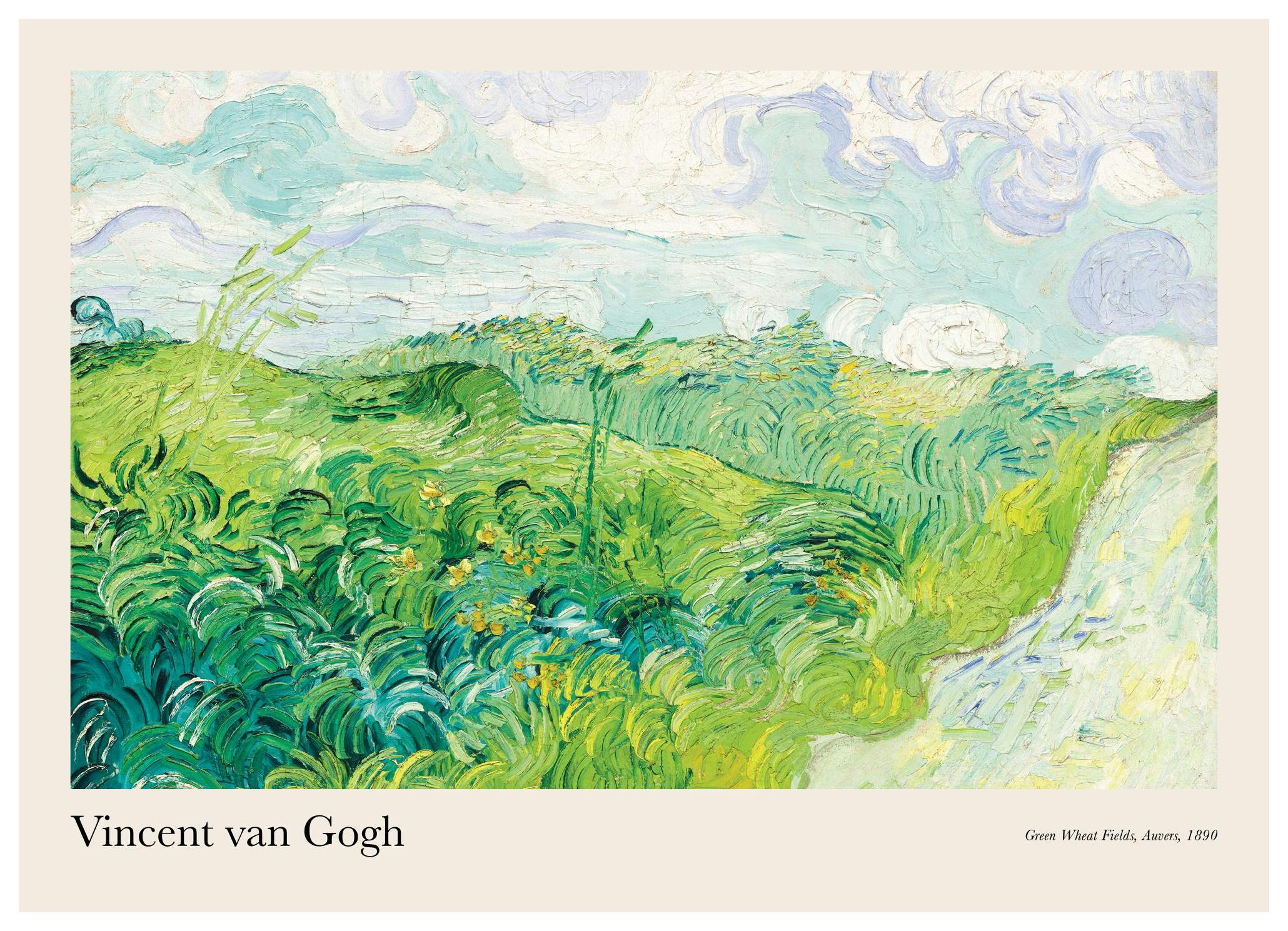 Van Gogh - Green Wheat Fields, Auvers Plakat (50x70 cm) - Poster Store