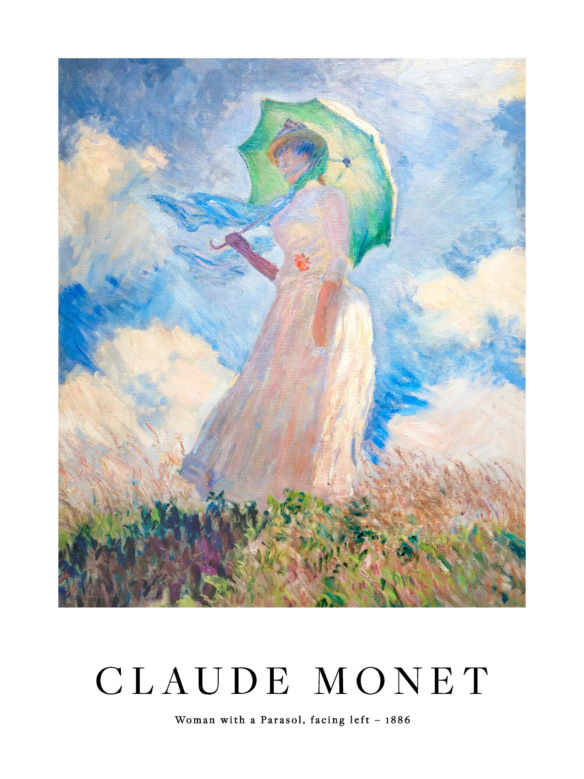 Monet - Woman with a Parasol, facing left Poster