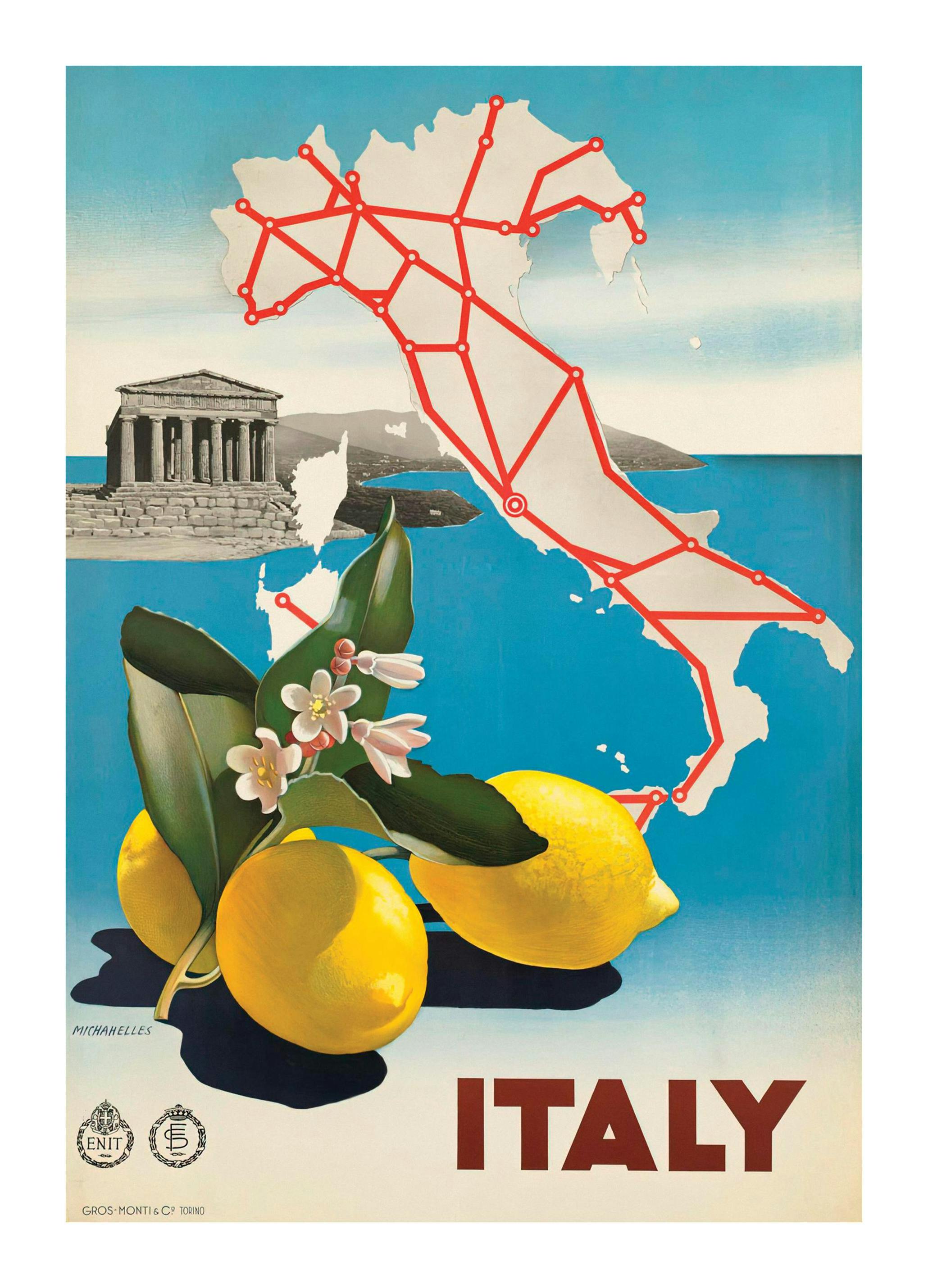 Poster Voyage en Italie (50x70 cm) - Poster Store