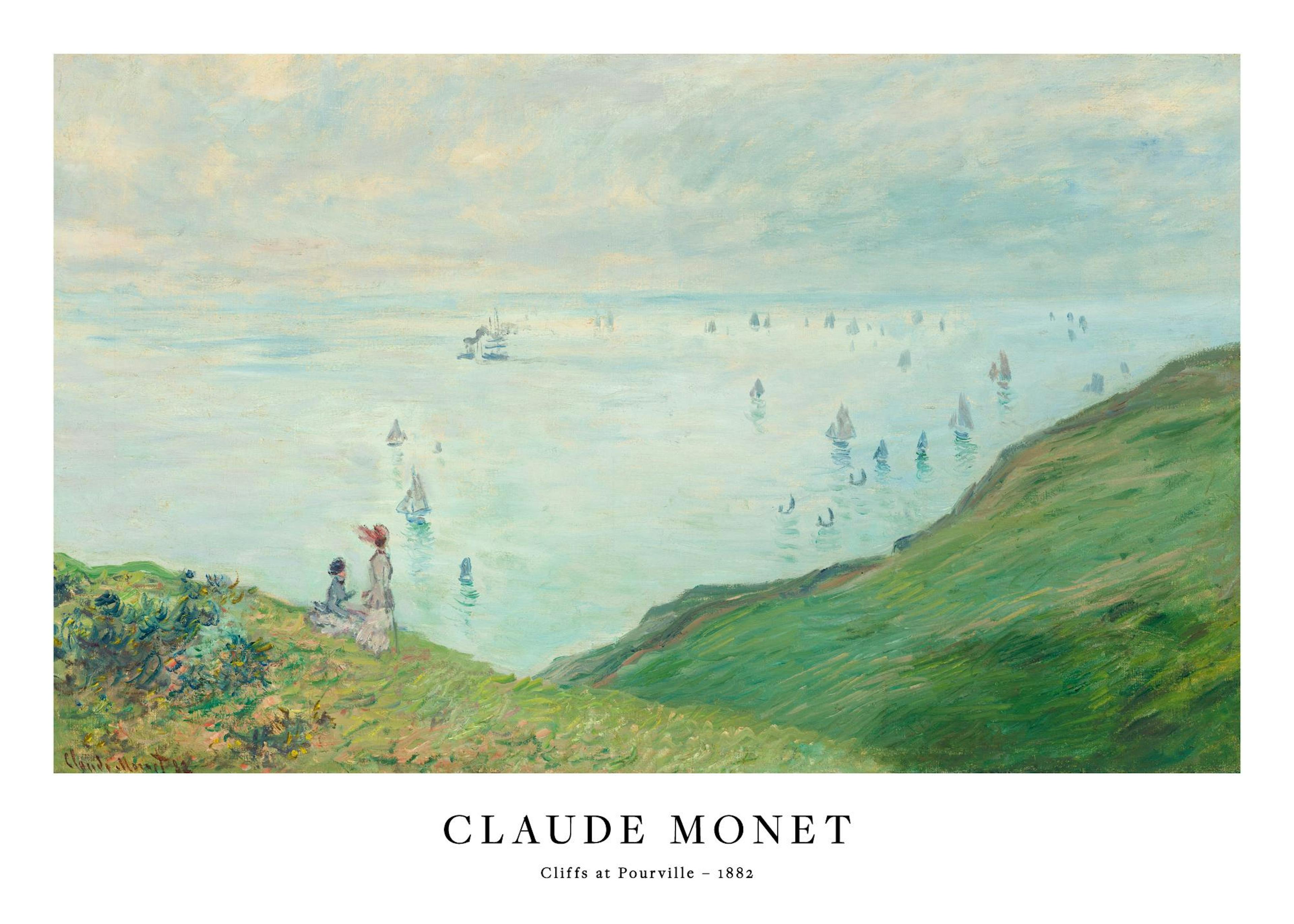 Monet - Cliffs at Pourville Poster 0