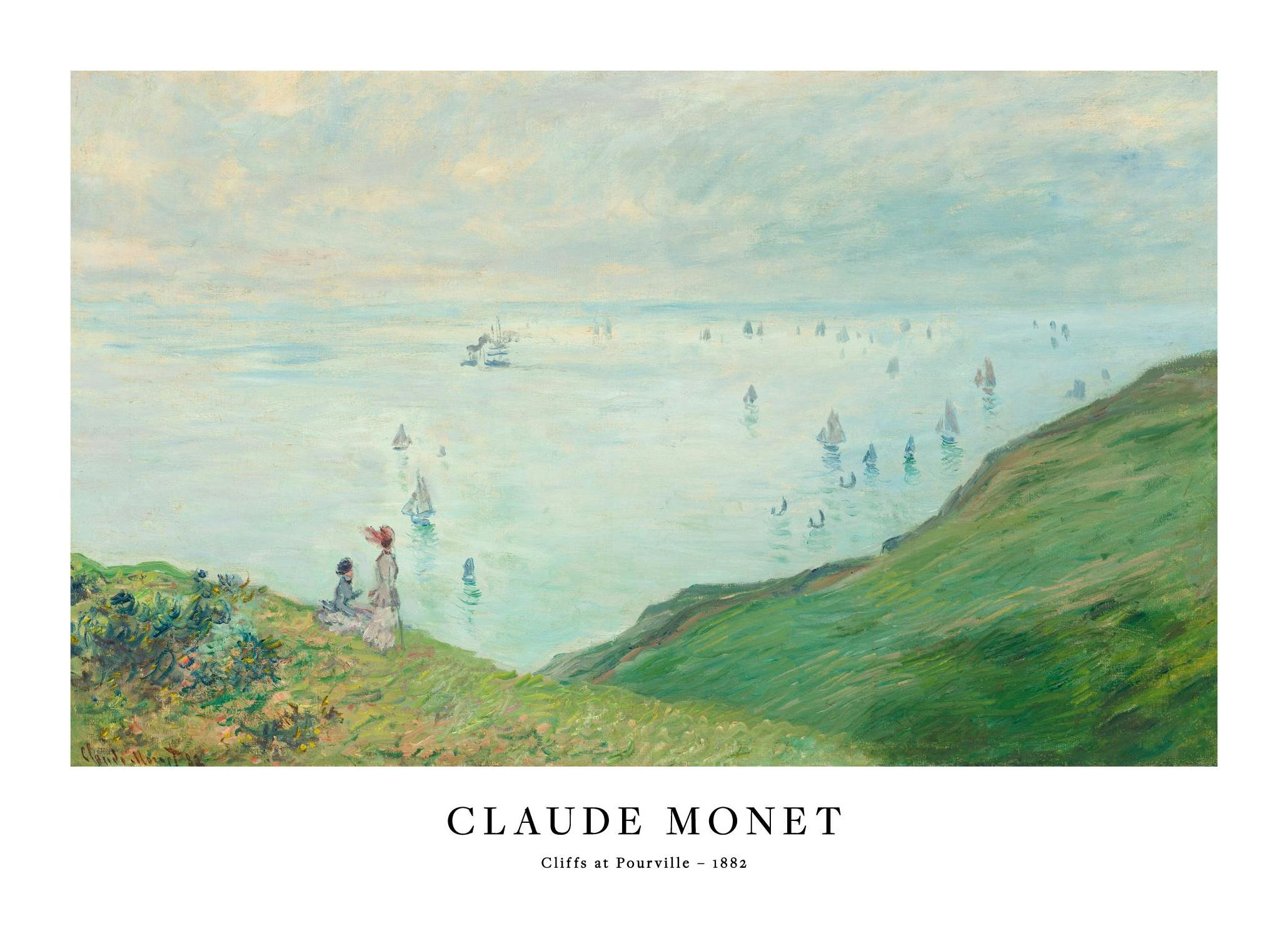 Monet - Scogliere a Pourville Poster (50x70 cm) - Poster Store