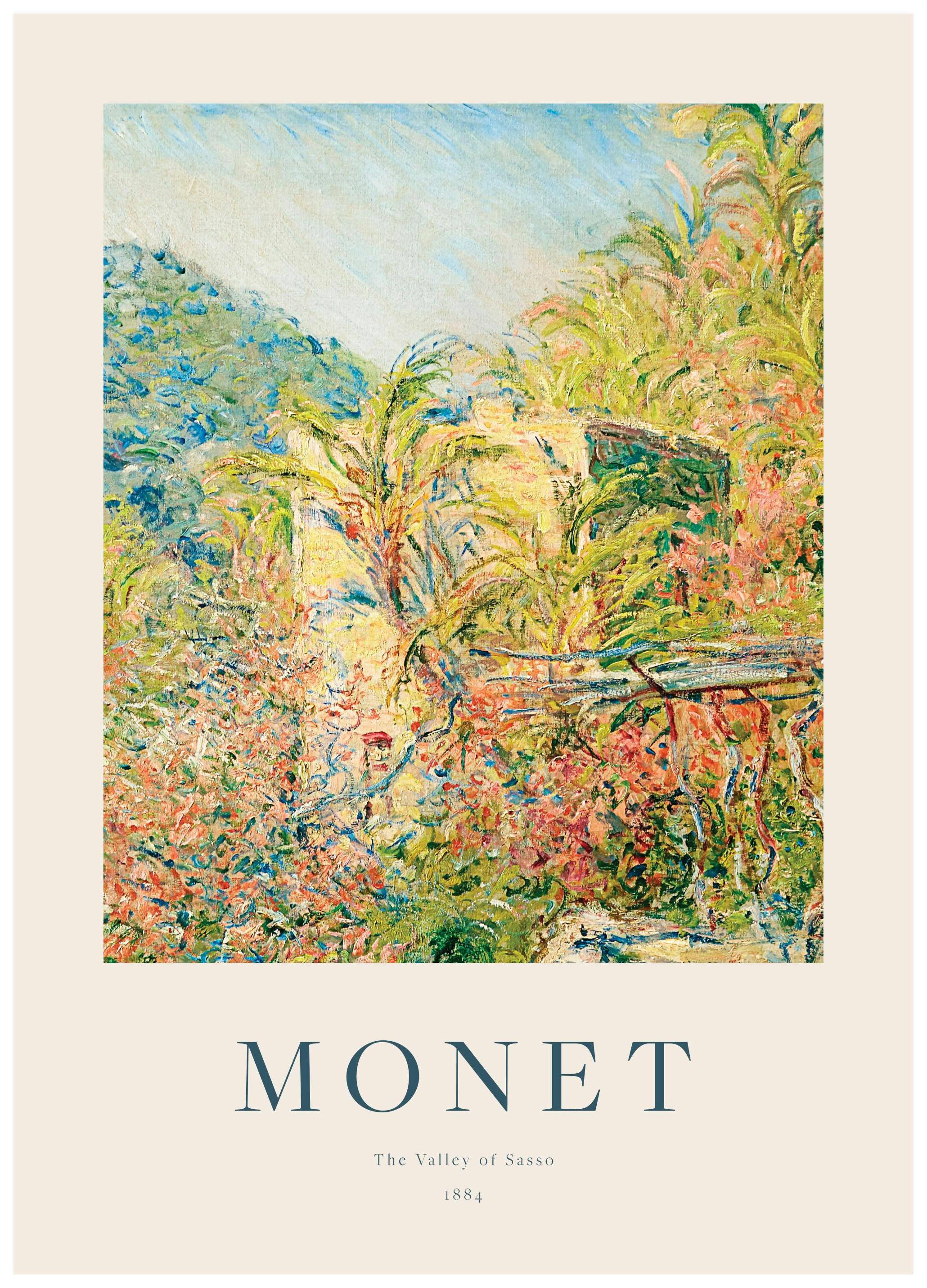 Monet - The Valley of Sasso Poster (30x40 cm) - Poster Store