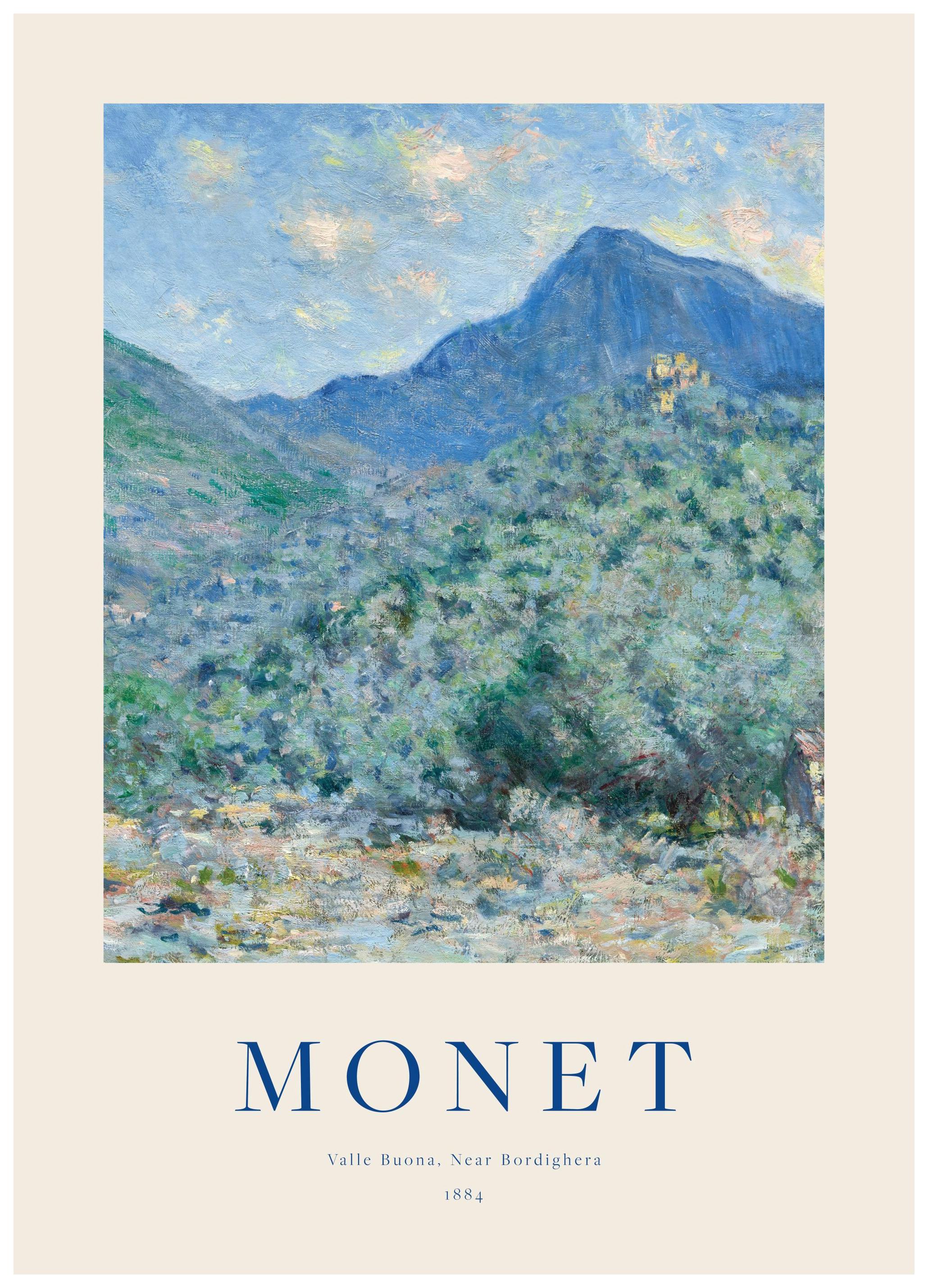 Monet - Valle Buona, Near Bordighera Poster (50x70 cm) - Poster Store