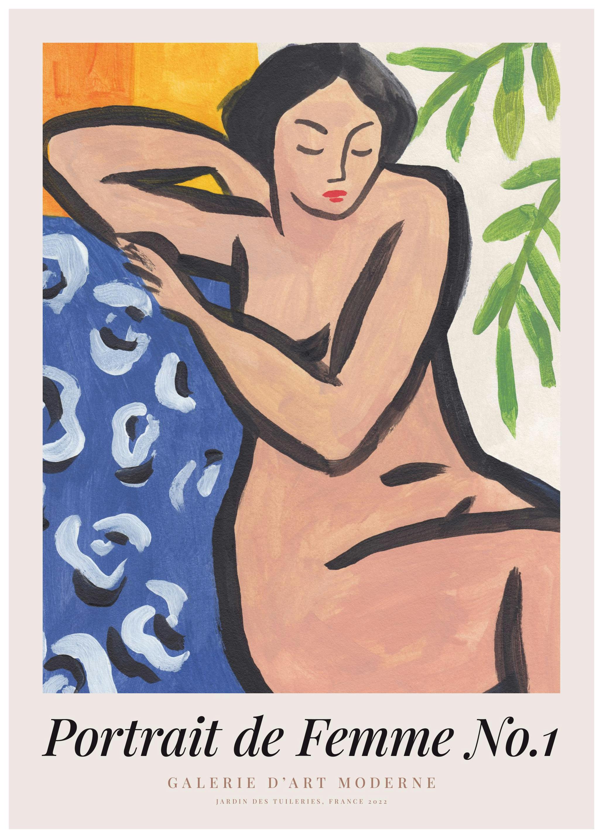 Portret van Vrouw No1 Poster (50x70 cm) - Poster Store