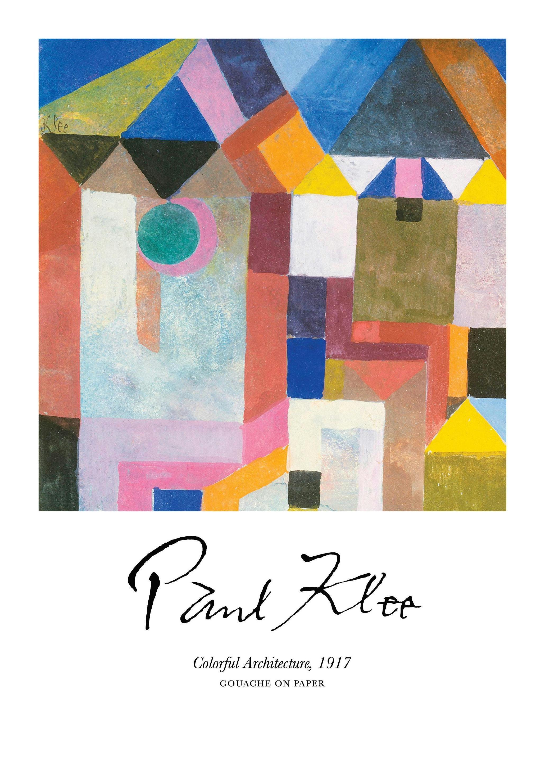 Paul Klee - Colourful Architecture Poster (50x70 cm) - Poster Store