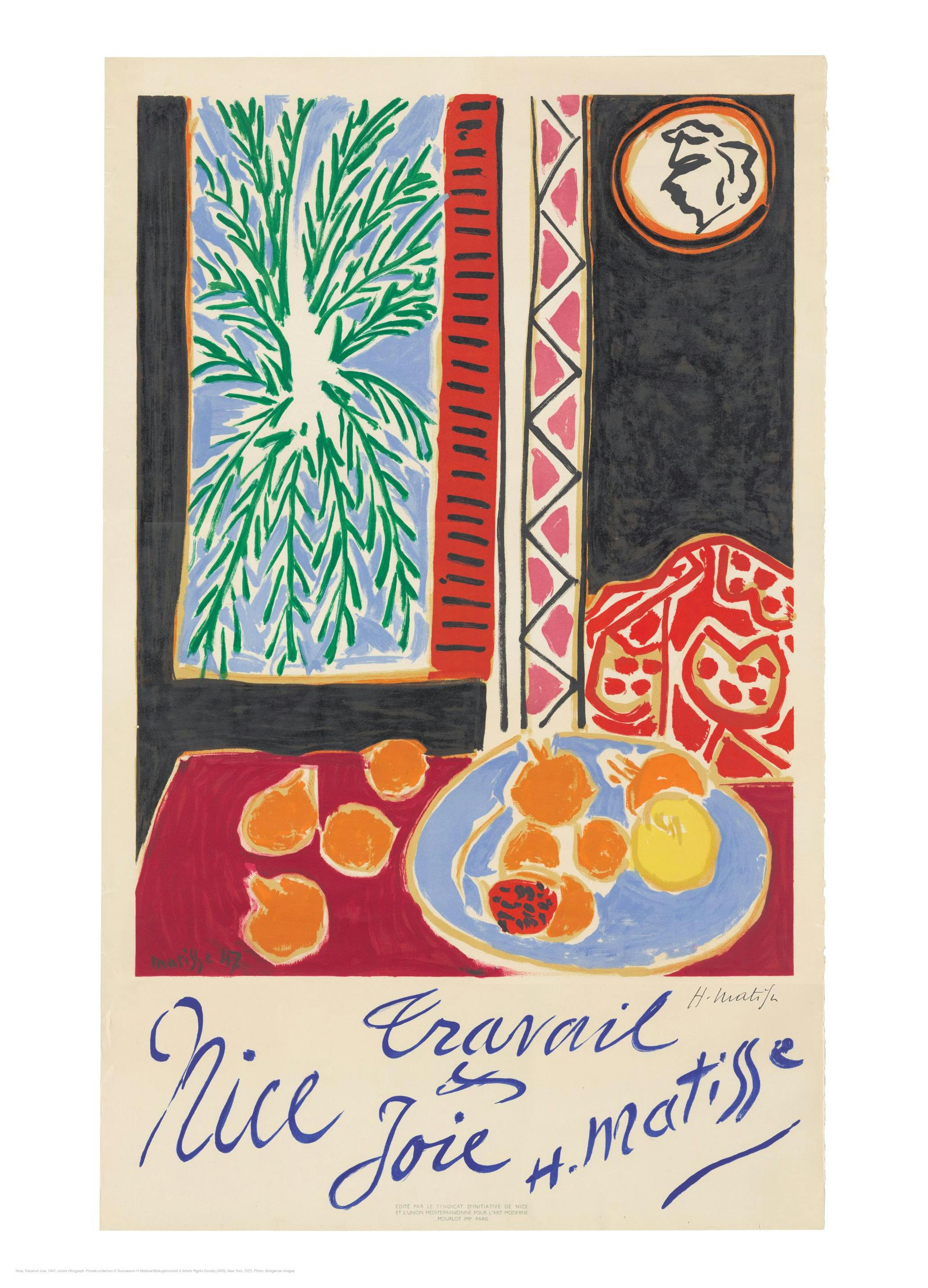 Matisse - Nice, Travail et Joie Affiche (70x100 cm) - Poster Store