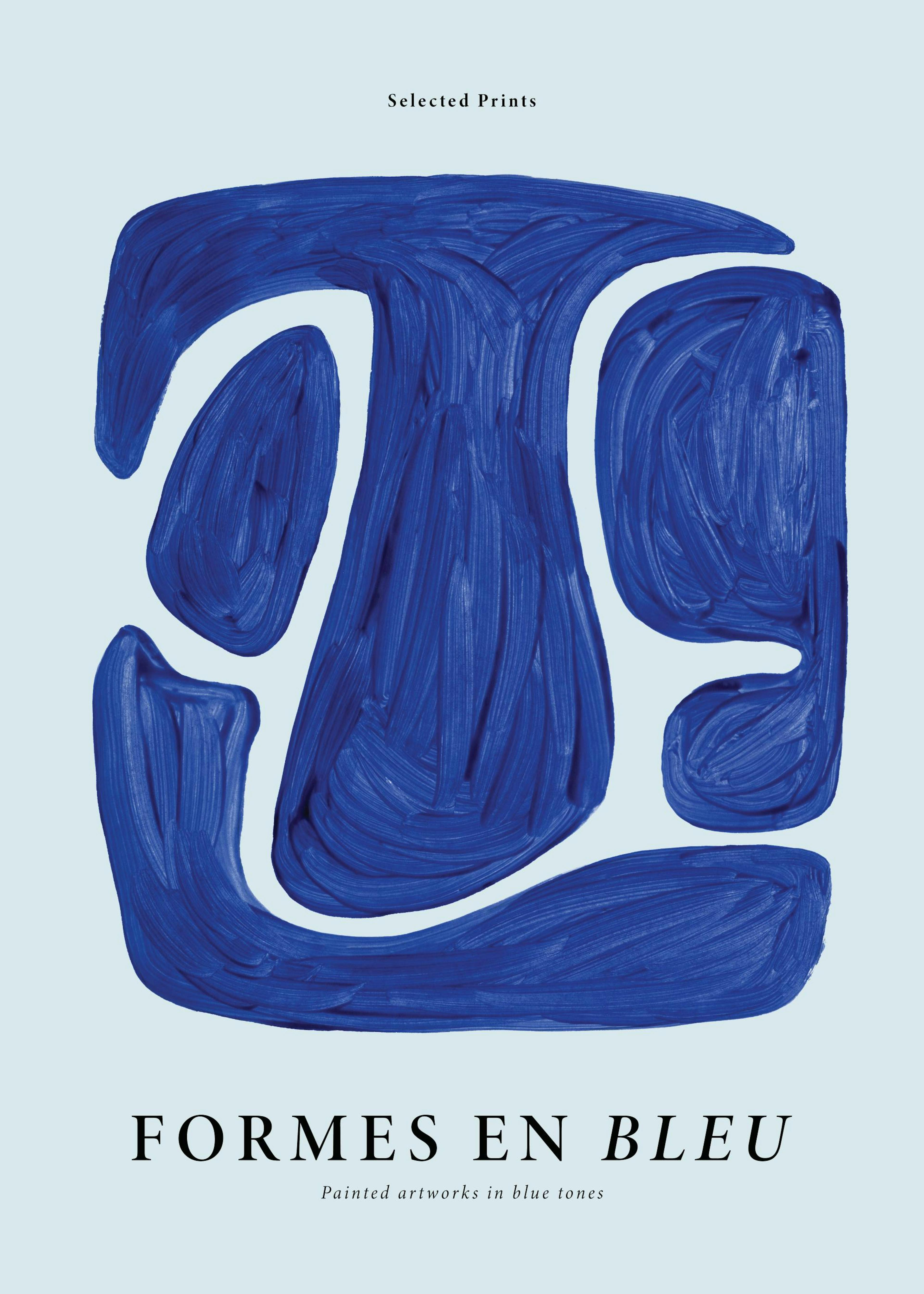 Formas en Azul No1 Póster 0