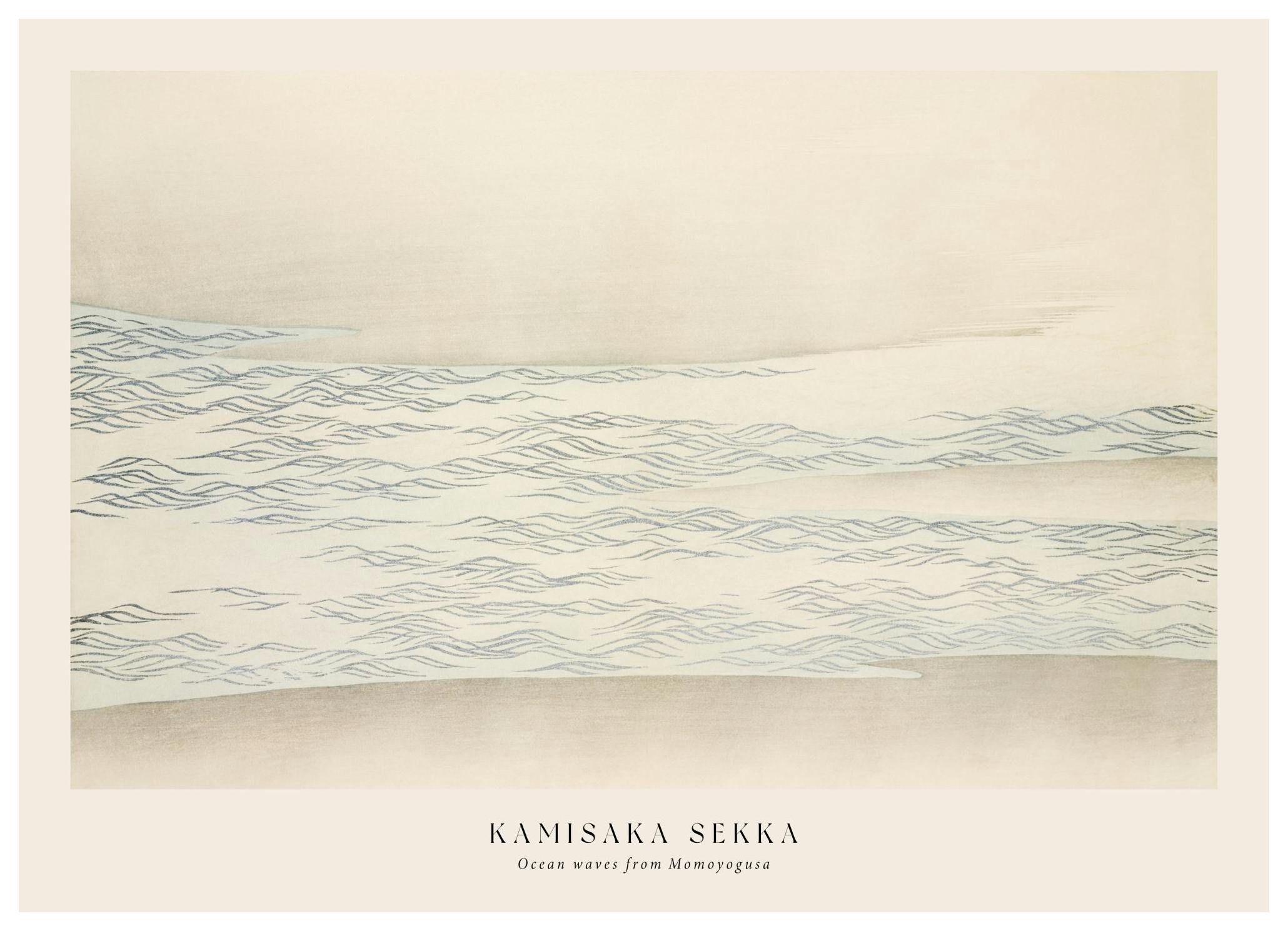 Kamisaka Sekka - Ocean Waves From Momoyogusa Poster (50x70 cm) - Poster Store