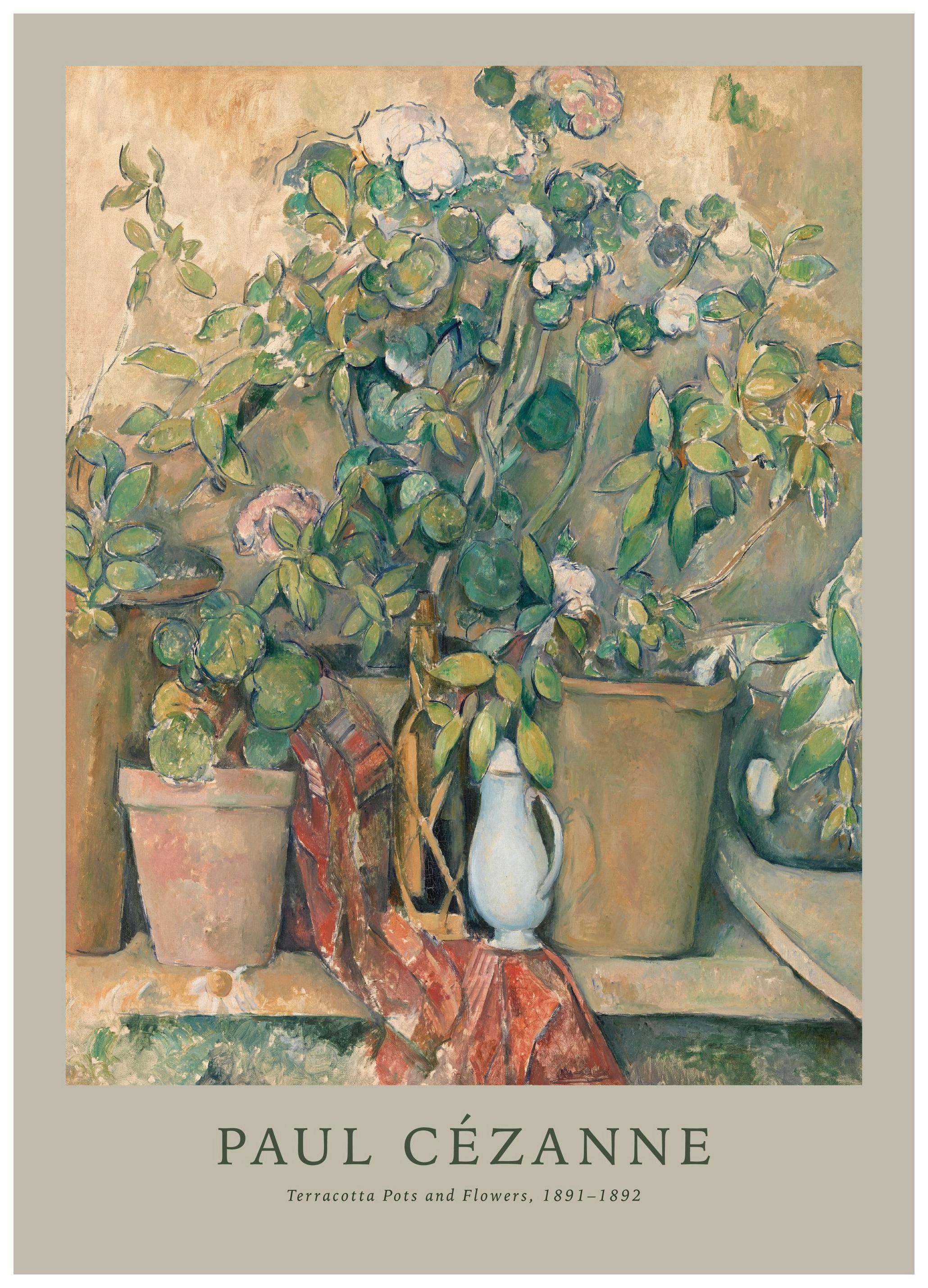 Paul Cézanne - Terracotta Pots and Flowers Poster (50x70 cm) - Poster Store