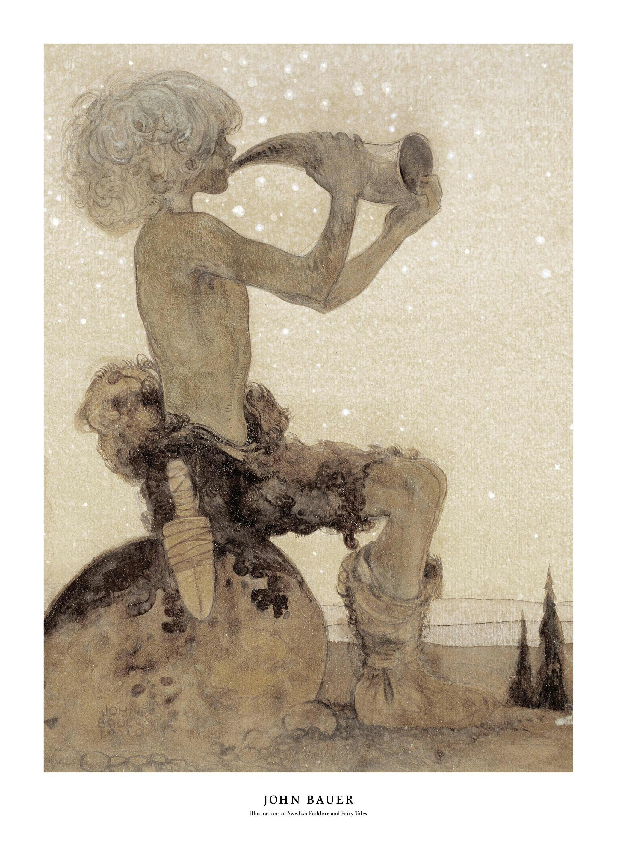 John Bauer - Vill Vallareman Poster (50x70 cm) - Poster Store