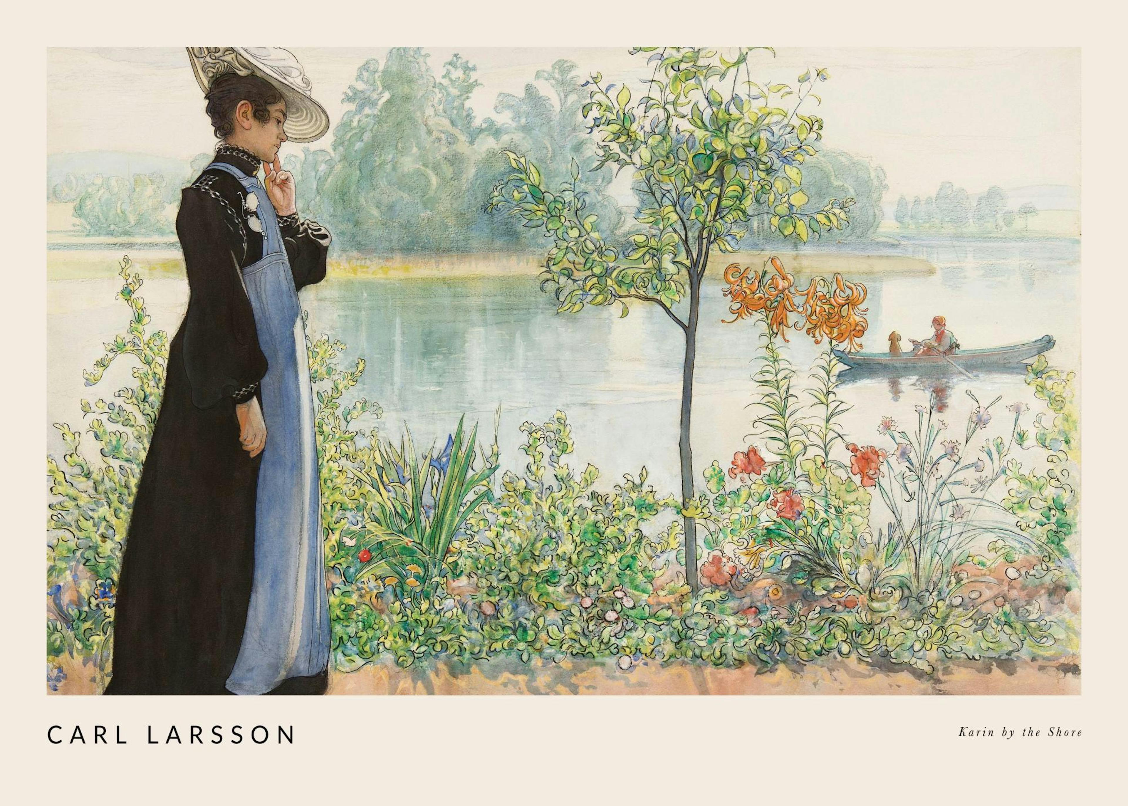 Carl Larsson - Karin by the Shore Juliste 0