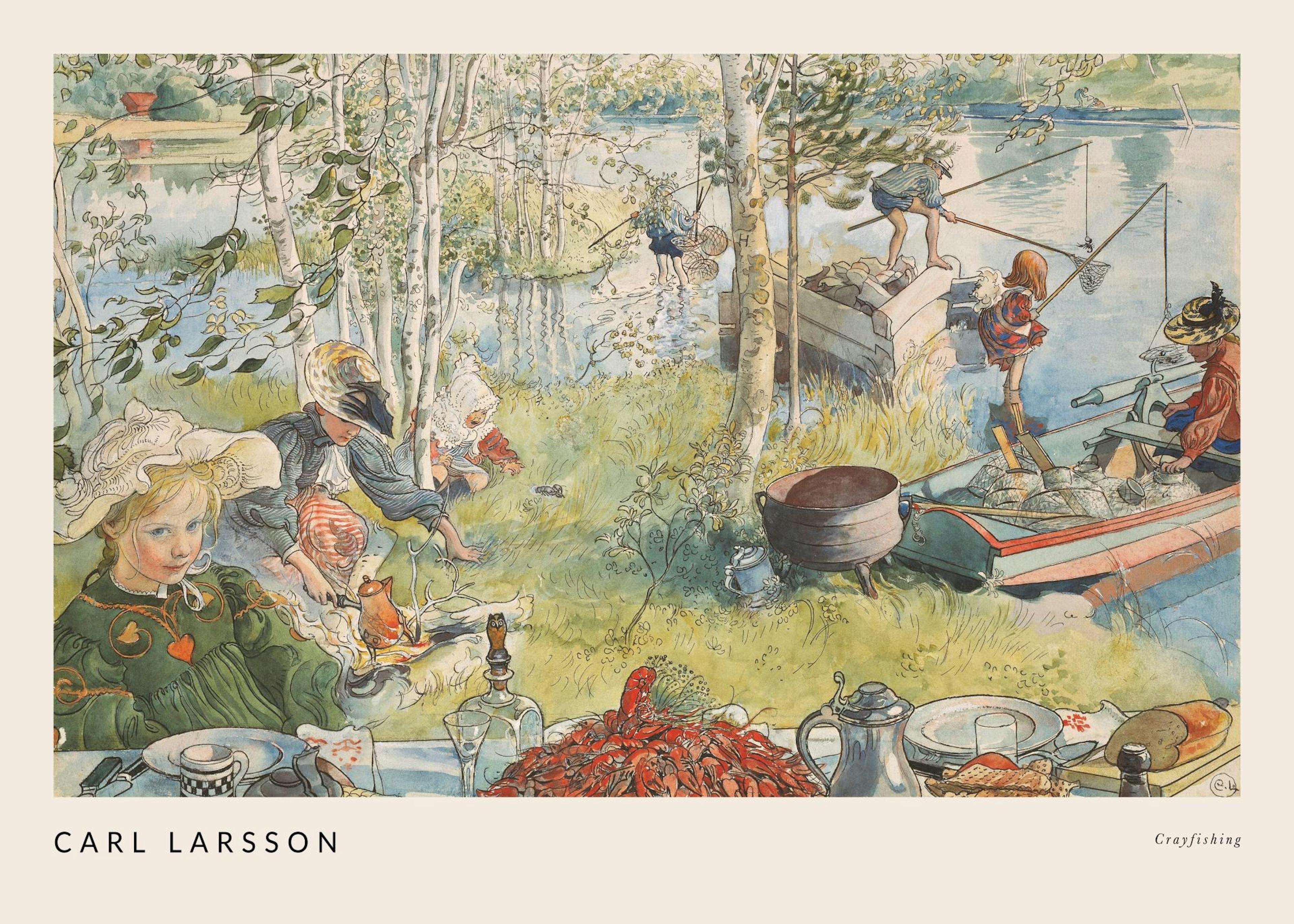 Carl Larsson - Rapujen pyynti Juliste 0