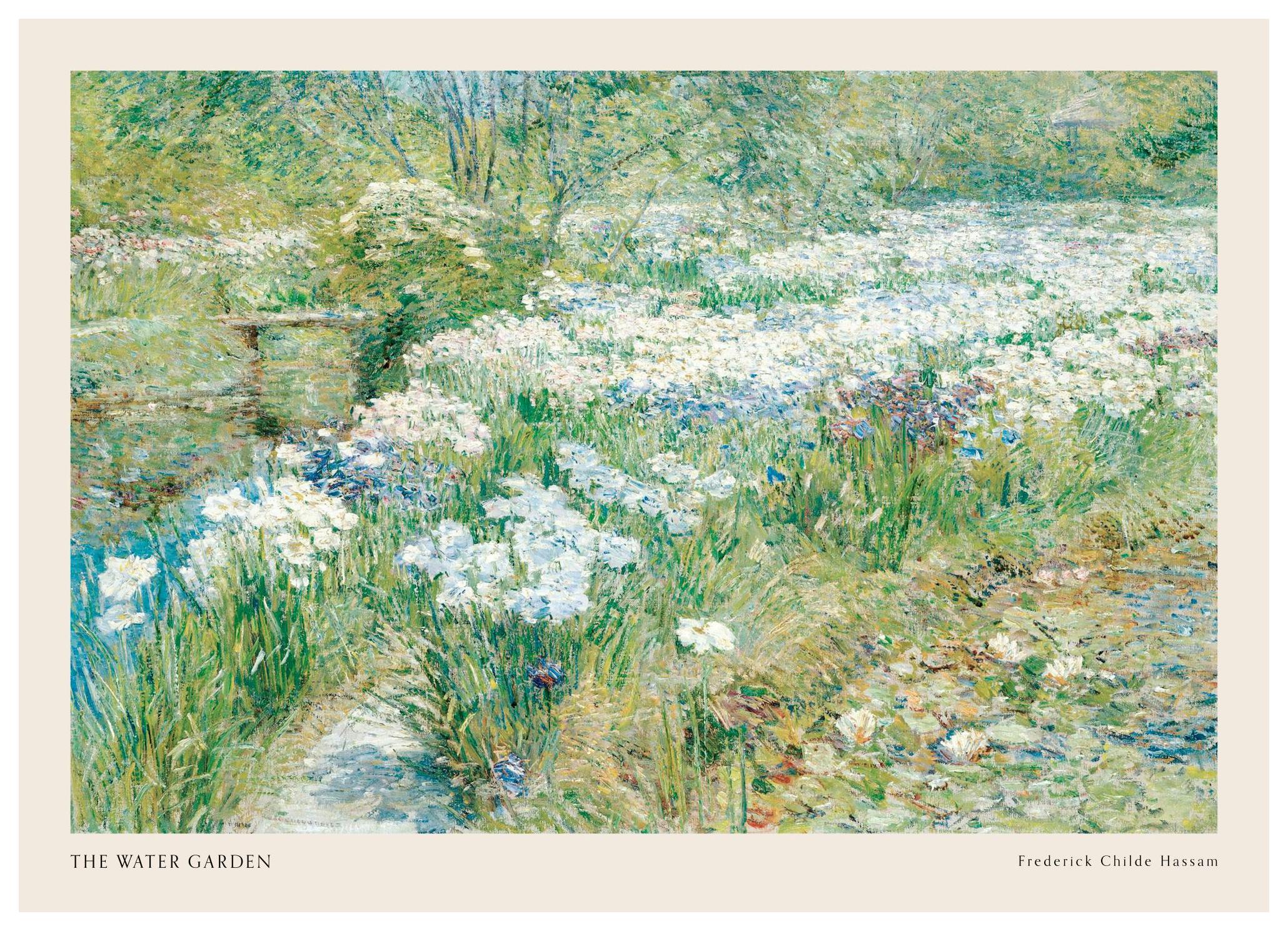 Frederick Childe Hassam - The Water Garden Poster (30x40 cm) - Poster Store