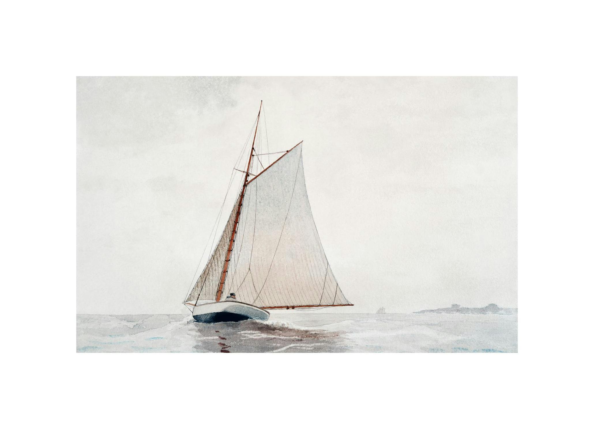 Winslow Homer - sailing off Gloucester poster (30x40 cm) - Poster Store