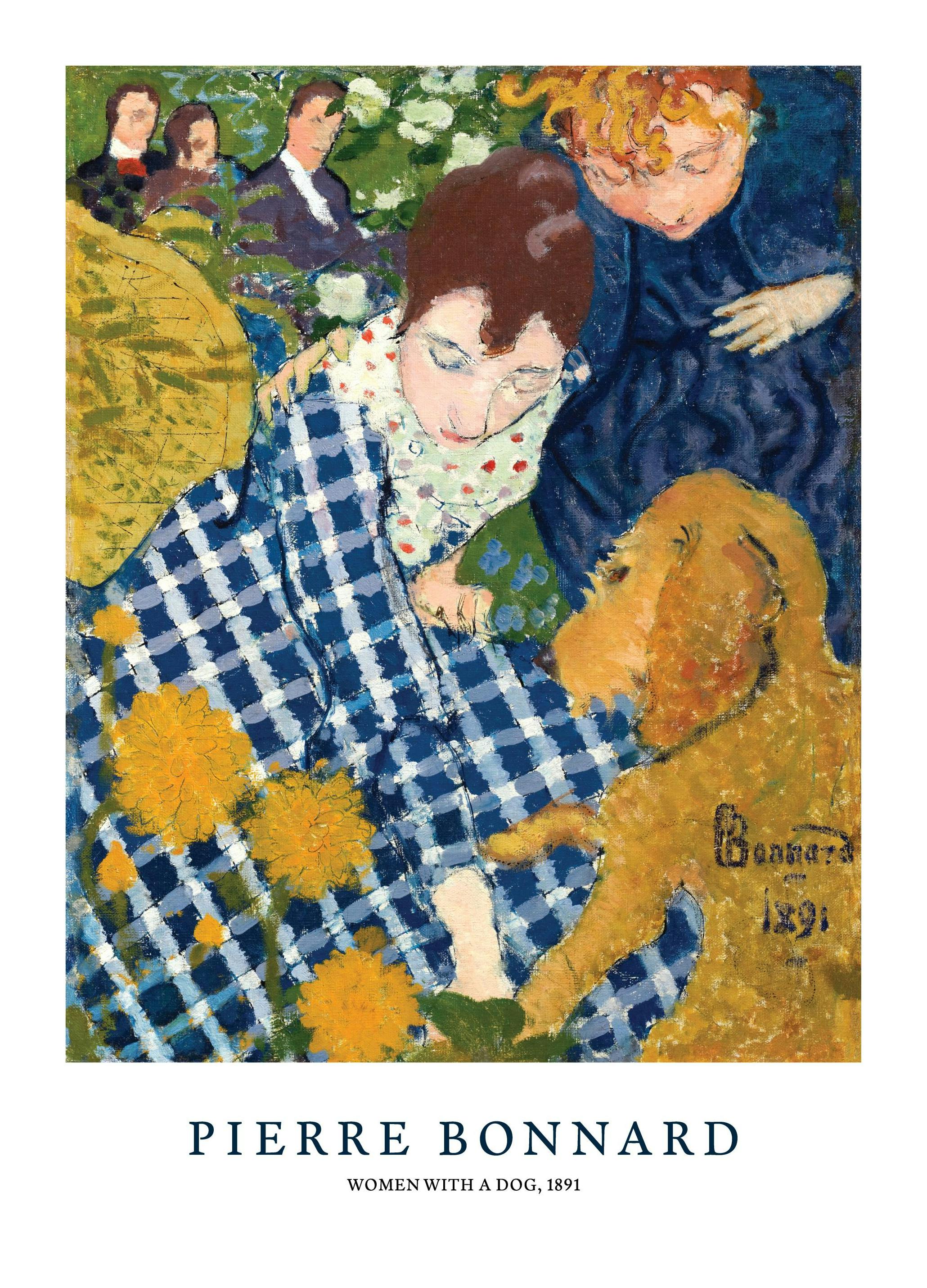 Pierre Bonnard - Vrouwen met een Hond Poster (50x70 cm) - Poster Store