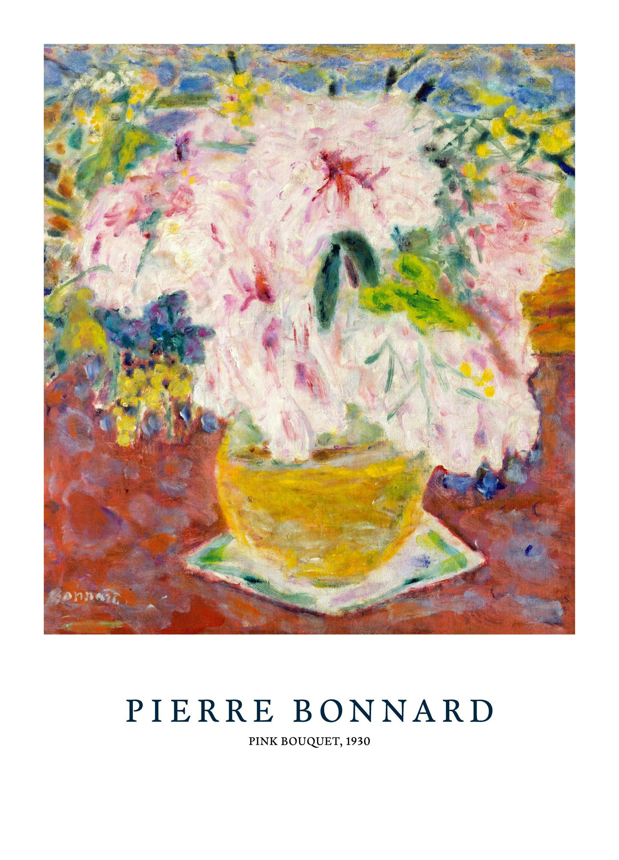 Pierre Bonnard - Pink Bouquet Poster (30x40 cm) - Poster Store