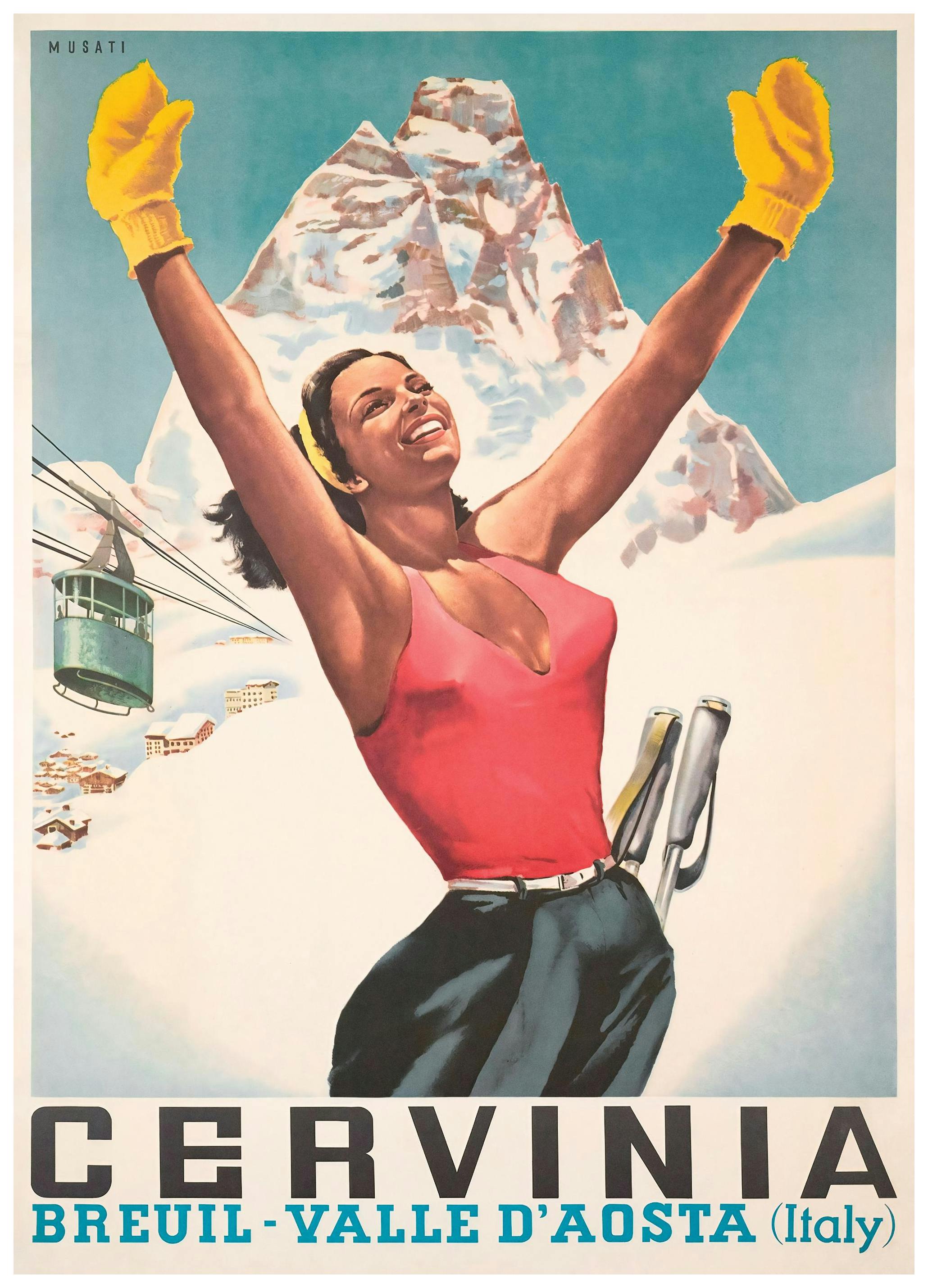 Cervinia Vintage Poster (50x70 cm) - Poster Store