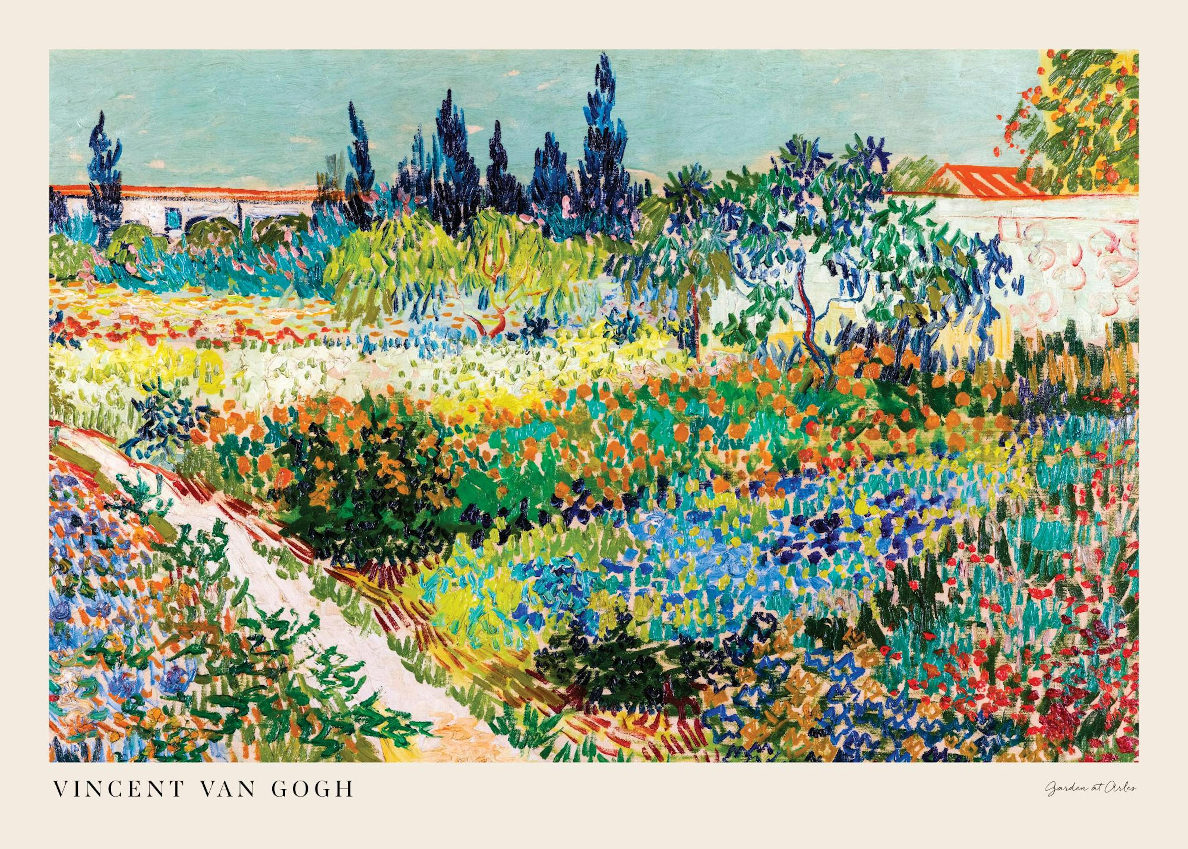 Van Gogh - Puutarha Arlesissa Maisema Juliste 0